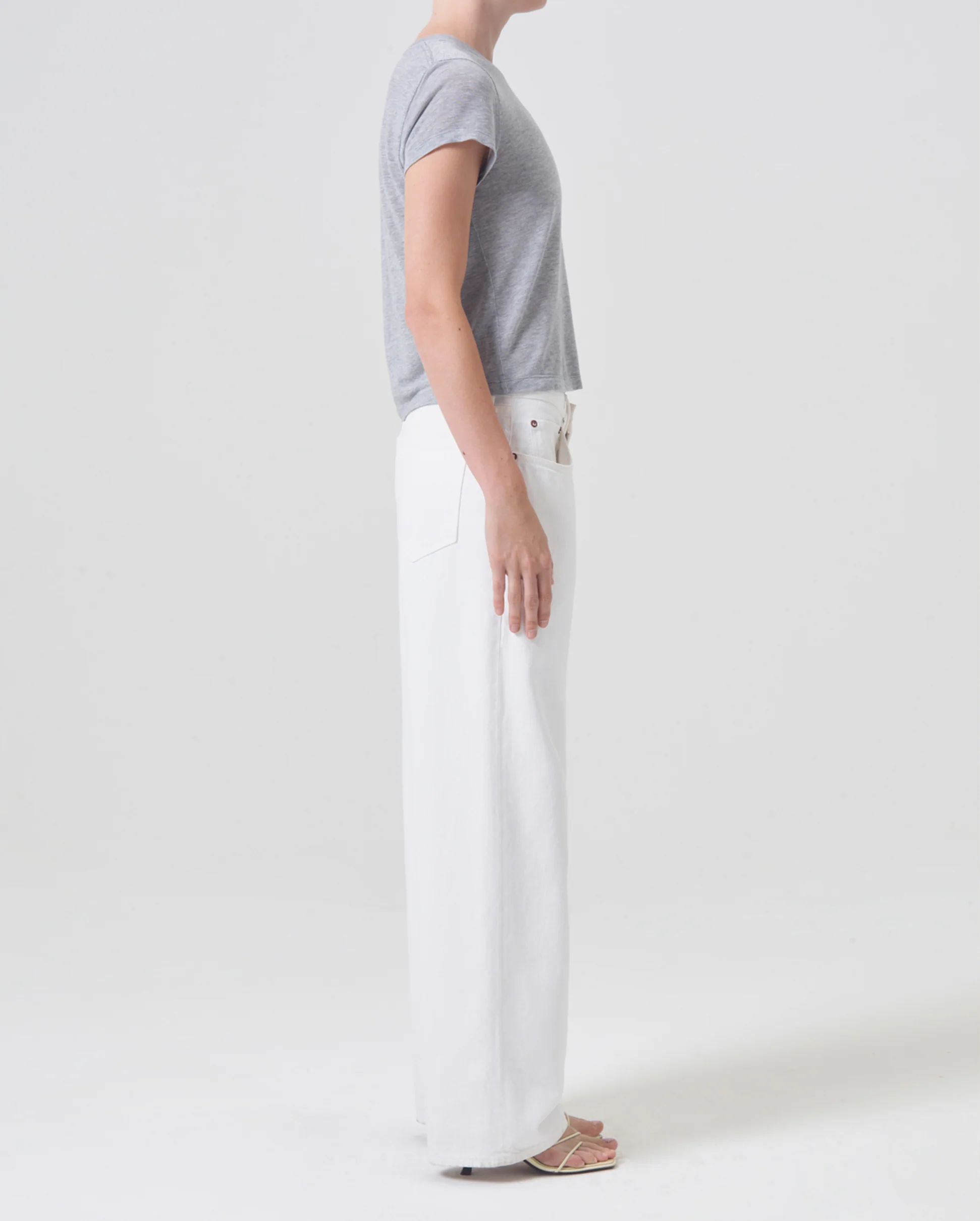 ADINE SHRUNKEN TEE / HEATHER GREY - Image 4