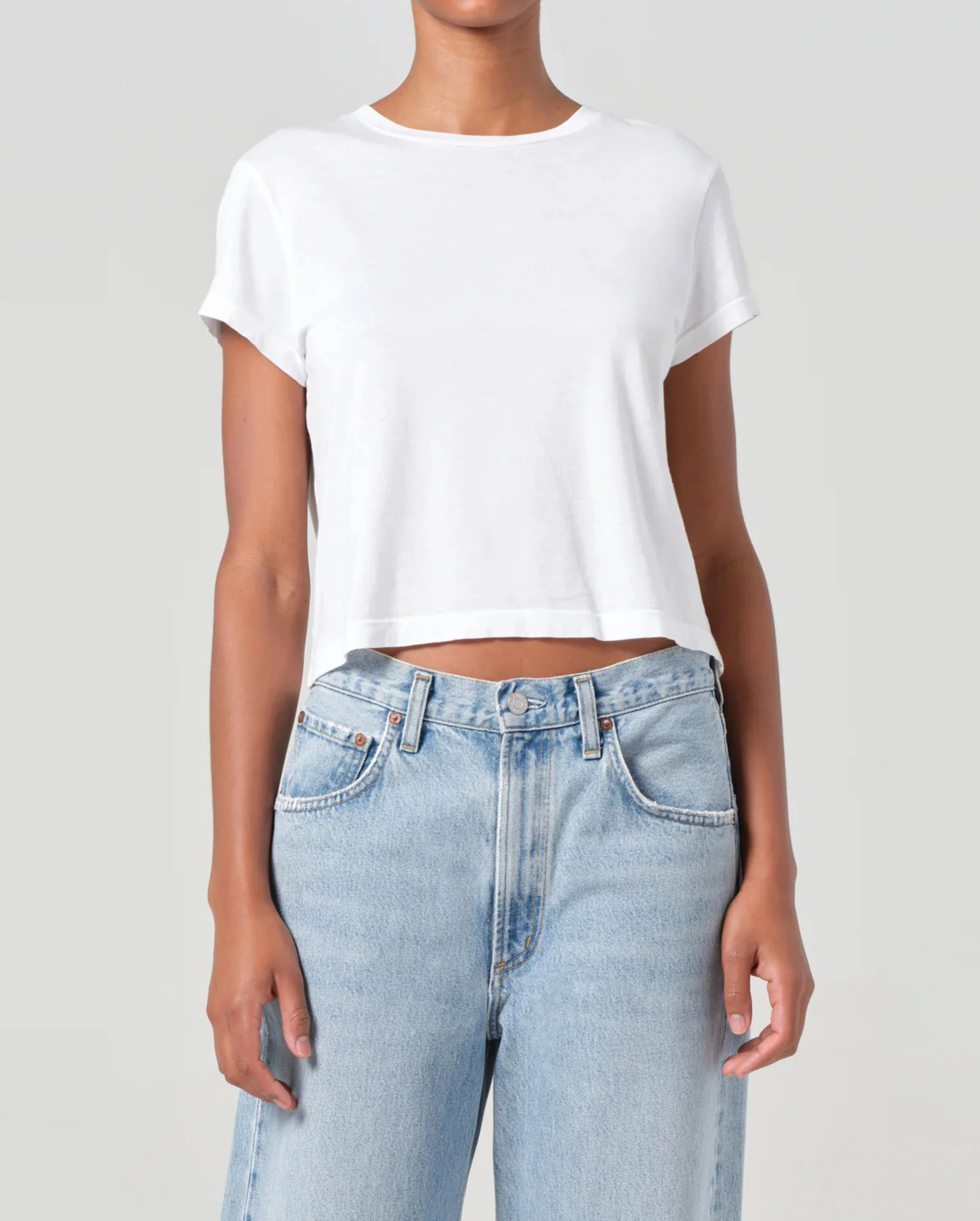 ADINE SHRUNKEN TEE / WHITE