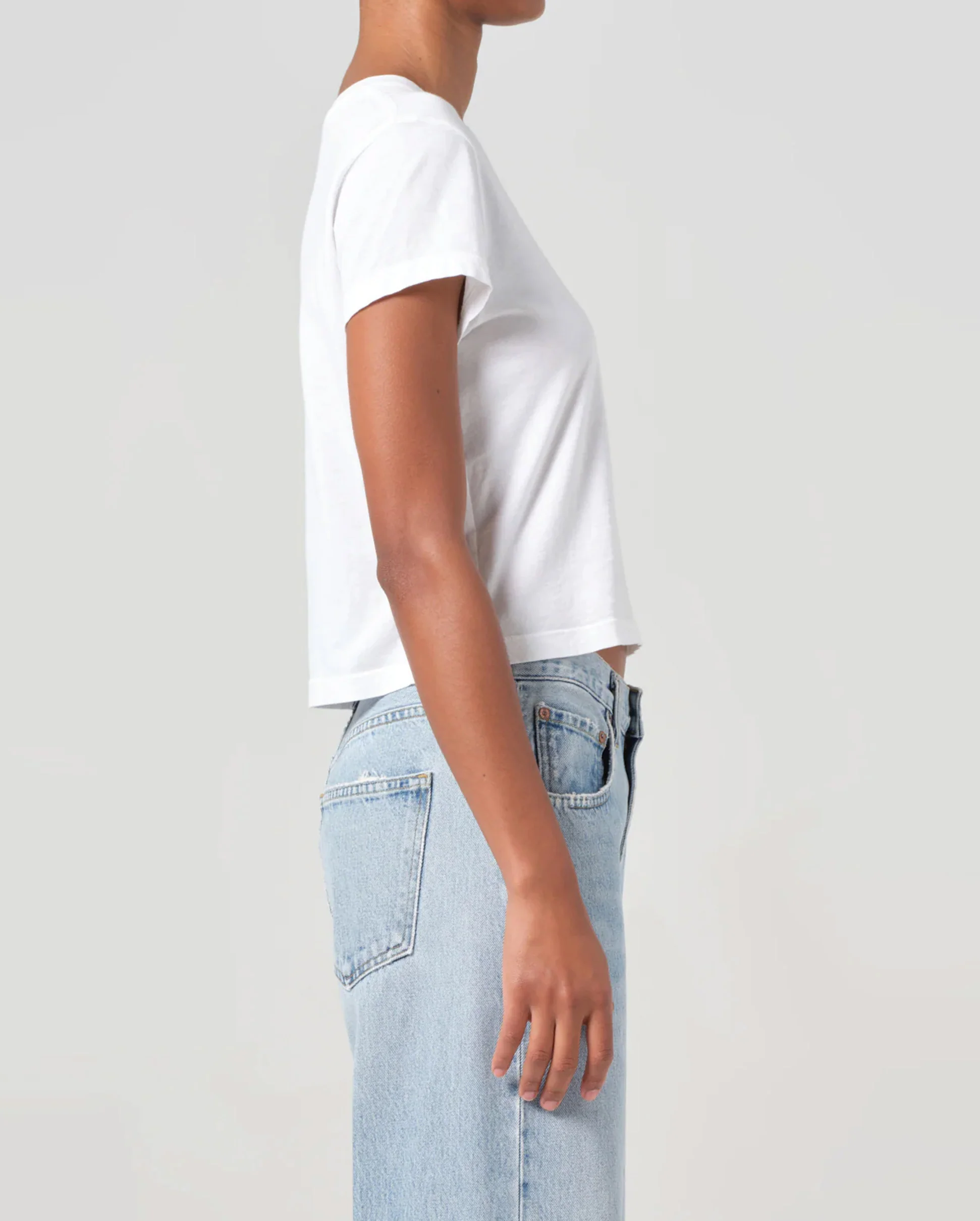 ADINE SHRUNKEN TEE / WHITE - Image 5