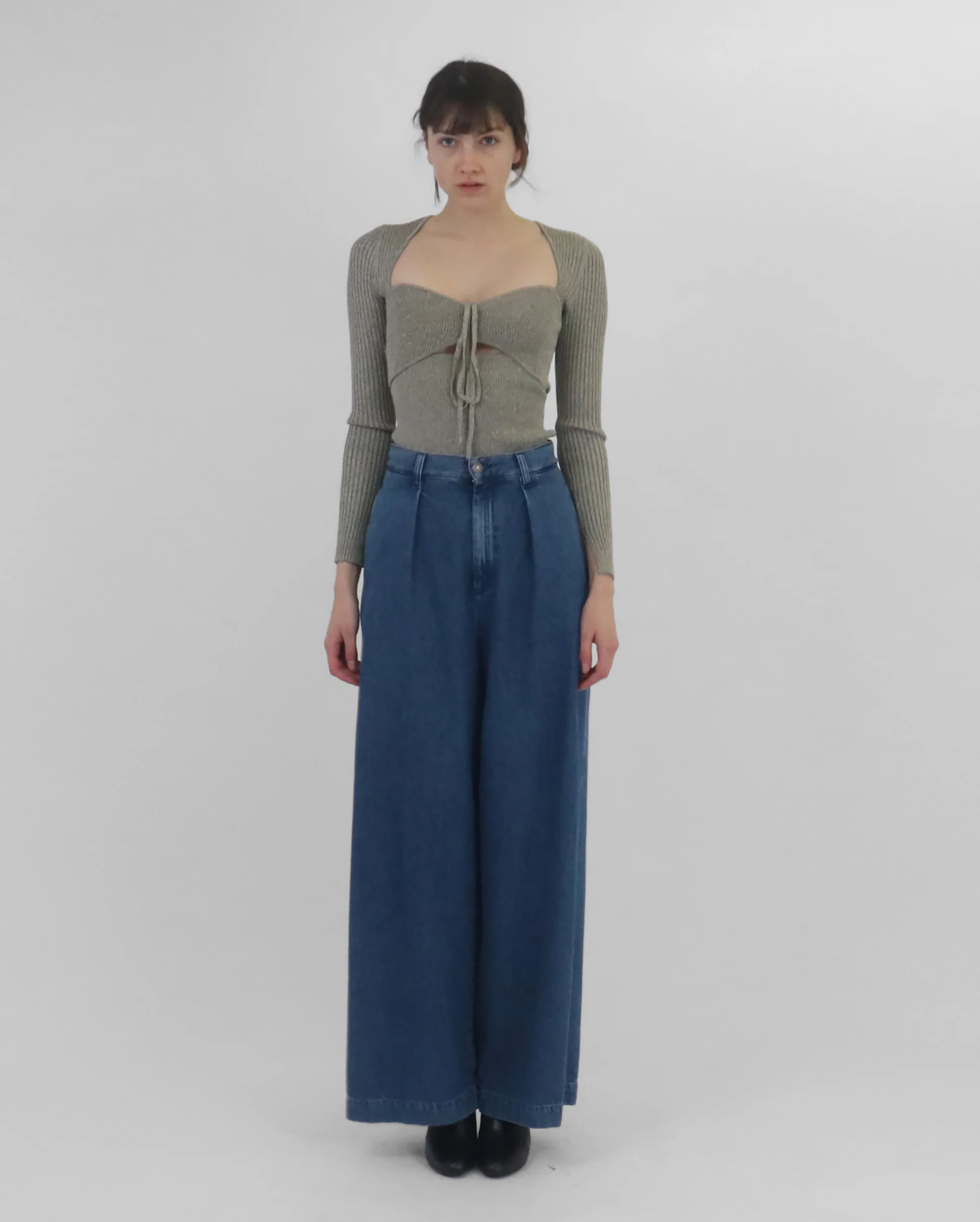 ALEXIA HALTER TIE TOP / NOUGAT MULTI - Image 4