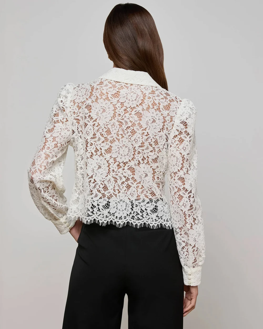 ANITA LACE BLOUSE / IVORY - Image 5
