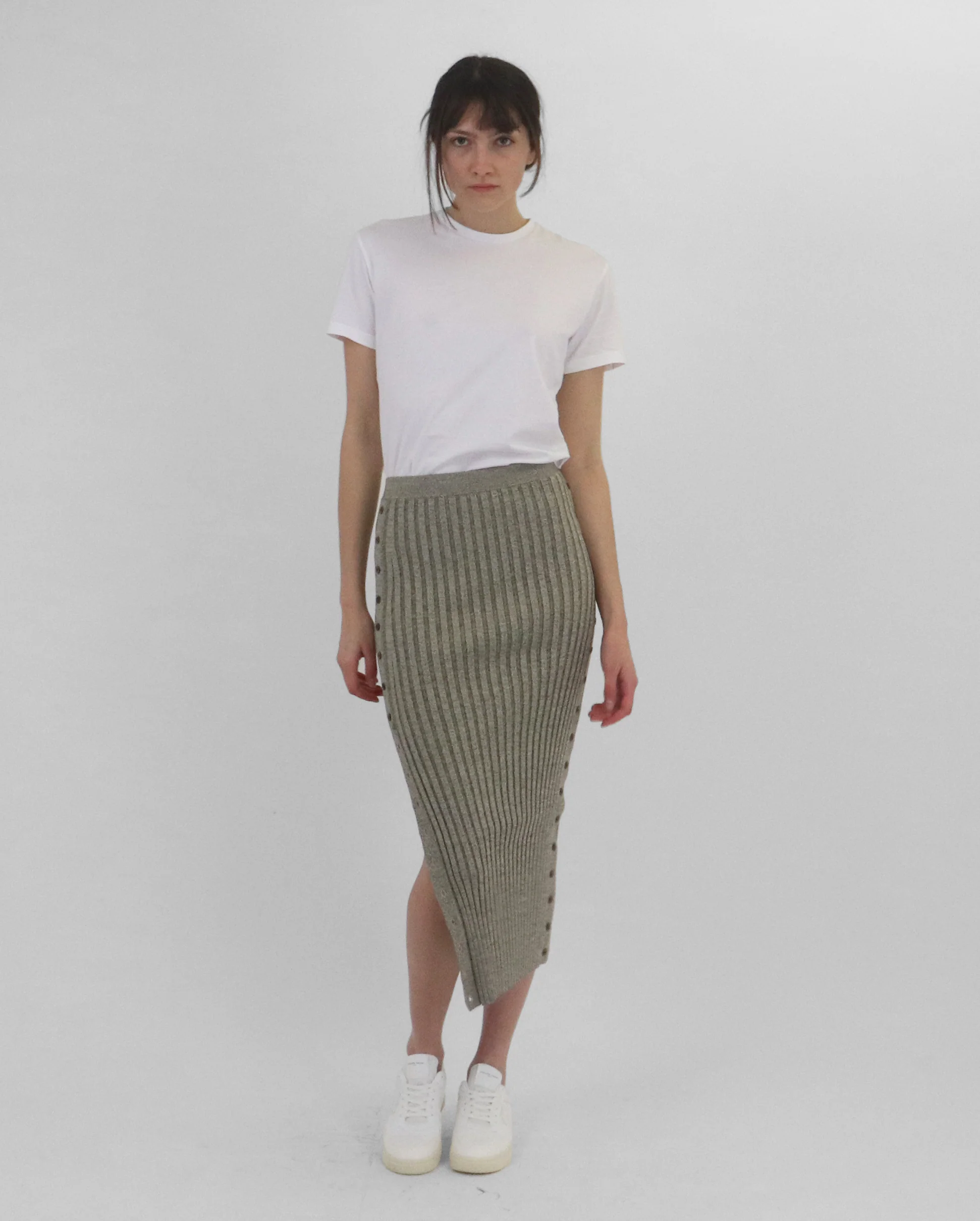ASHTON MIDI SKIRT / NOUGAT MULTI - Image 2