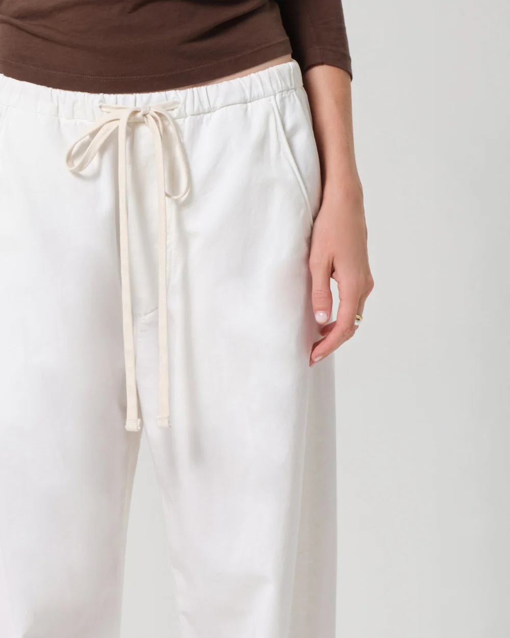 AURORA PULL ON TROUSER / CREAM - Image 3