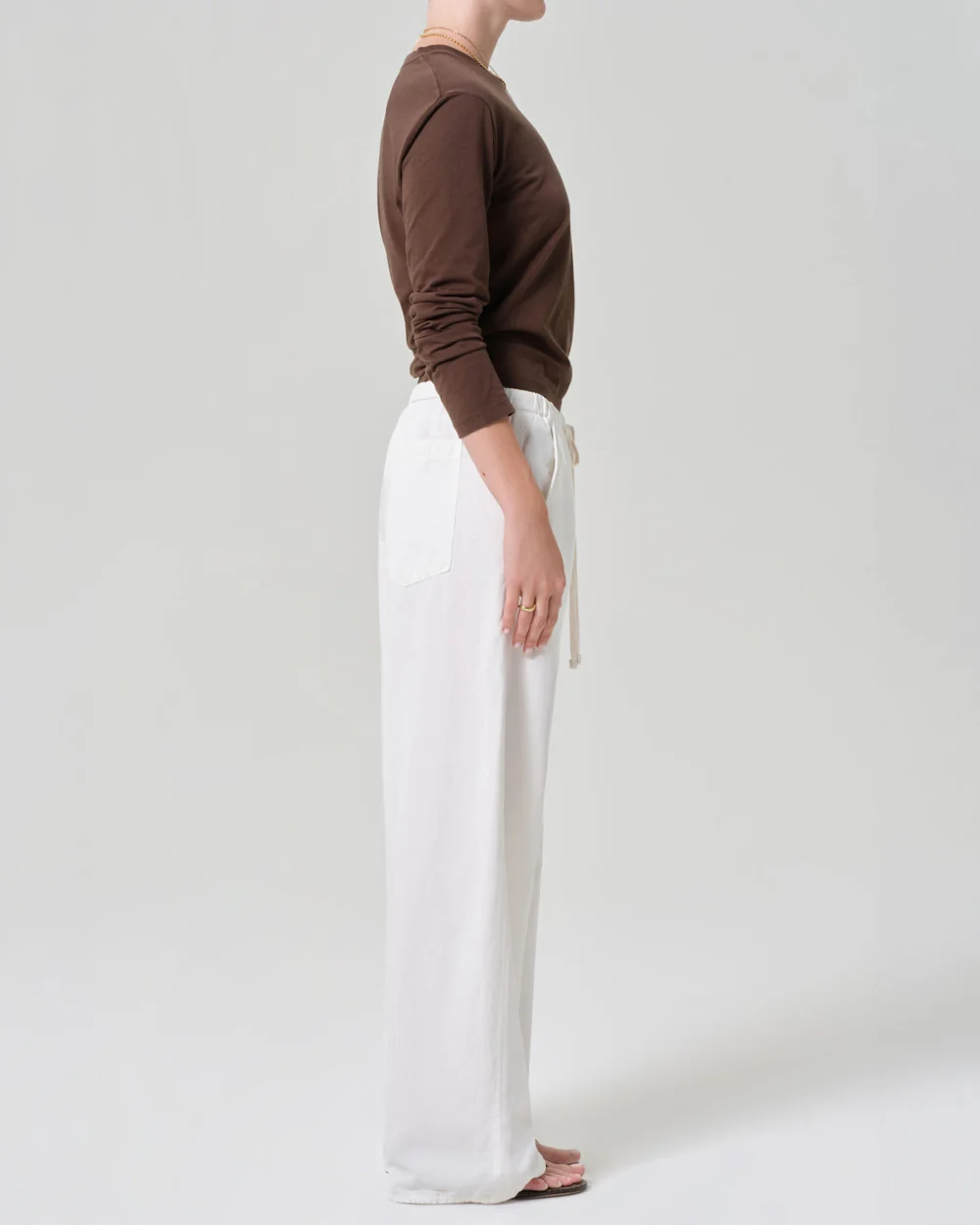 AURORA PULL ON TROUSER / CREAM - Image 4