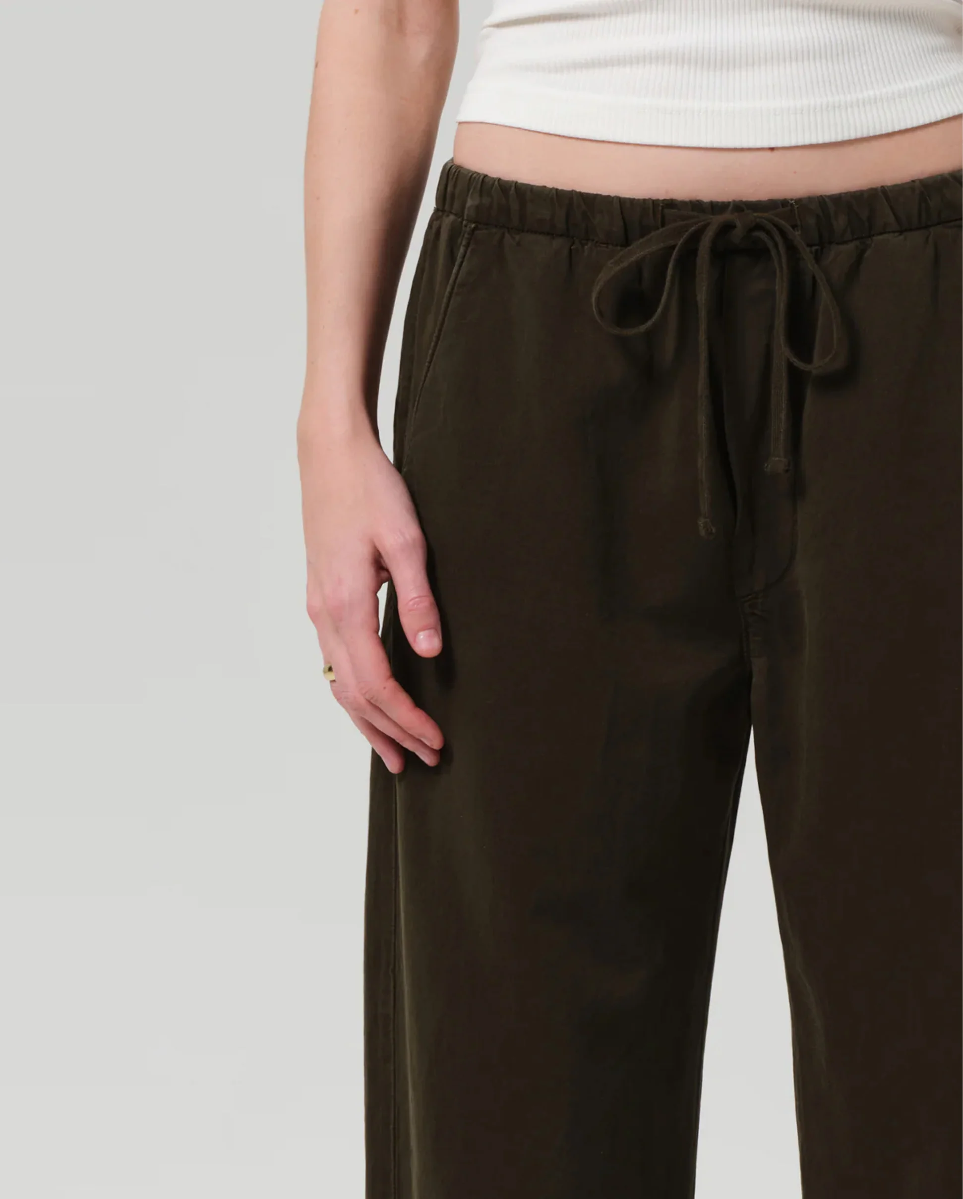 AURORA PULL ON TROUSER / DARK OLIVE - Image 6