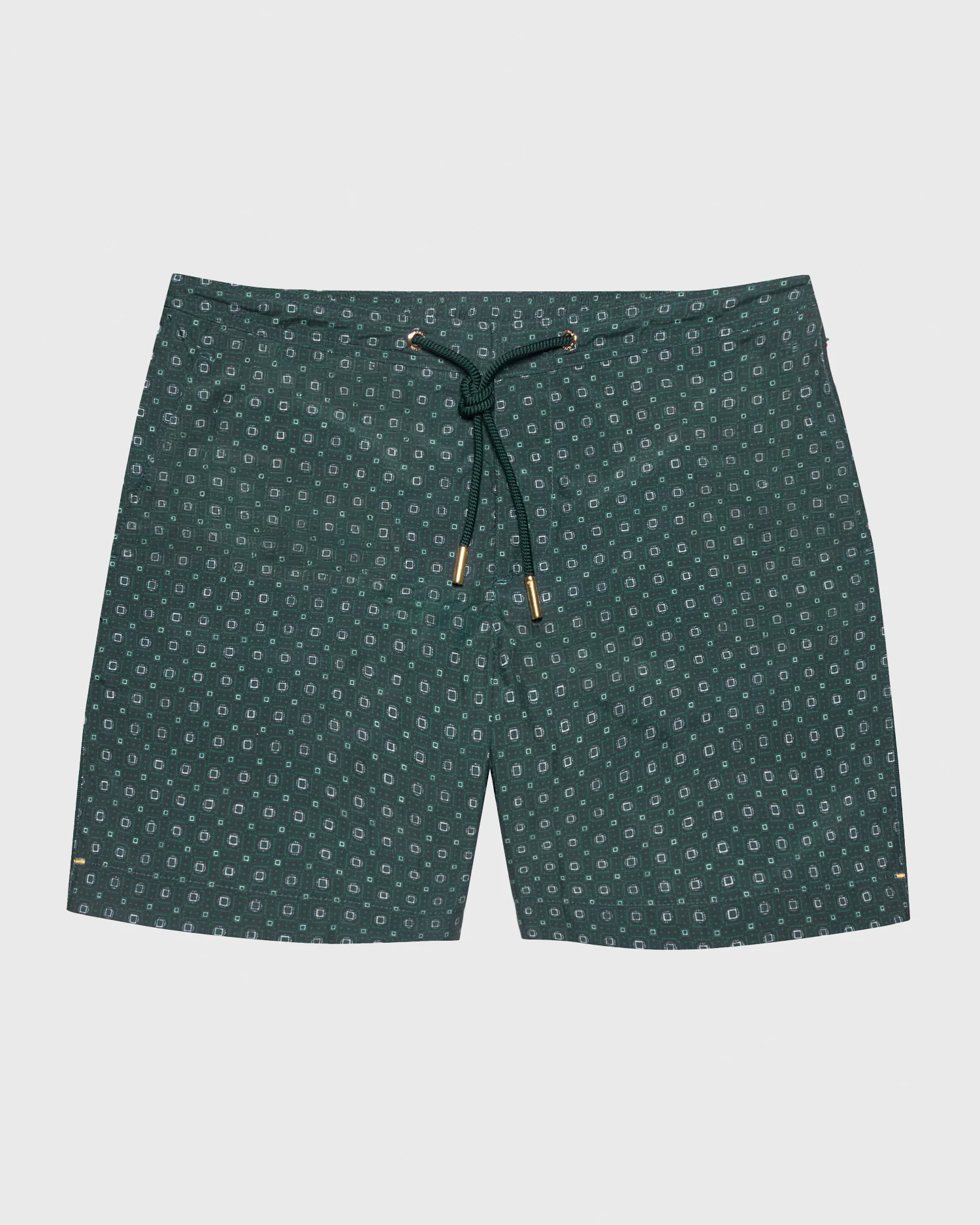 BULLDOG DRAWCORD MID-LENGTH SWIM SHORTS / TARRAGON GREEN