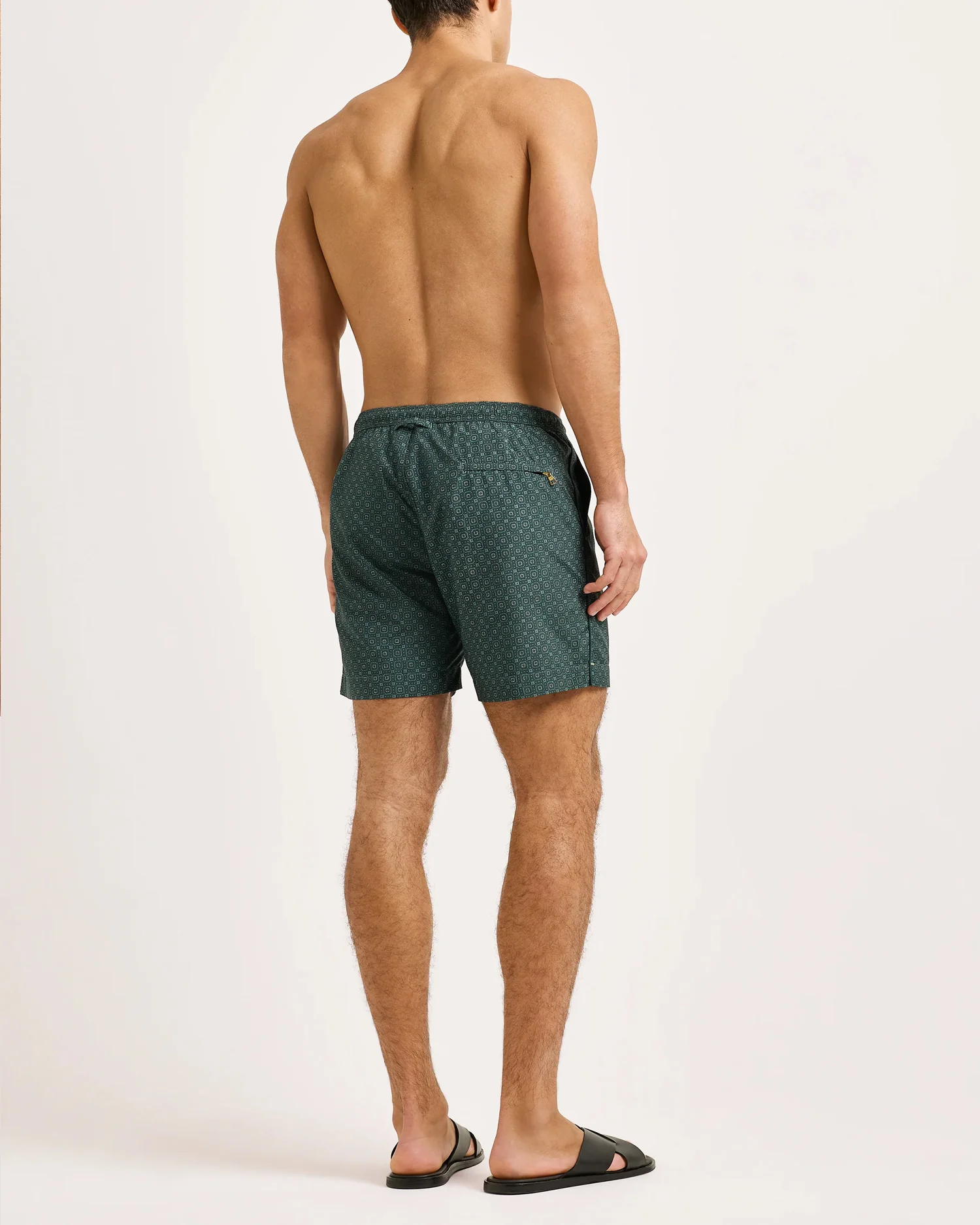 BULLDOG DRAWCORD MID-LENGTH SWIM SHORTS / TARRAGON GREEN - Image 4