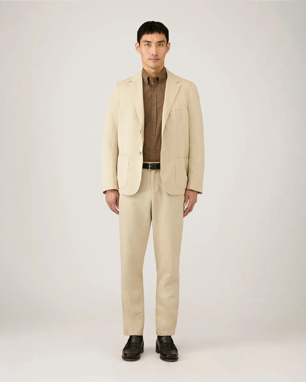 BUTTON DOWN SOFT POPLIN SHIRT / DARK CEDAR - Image 2