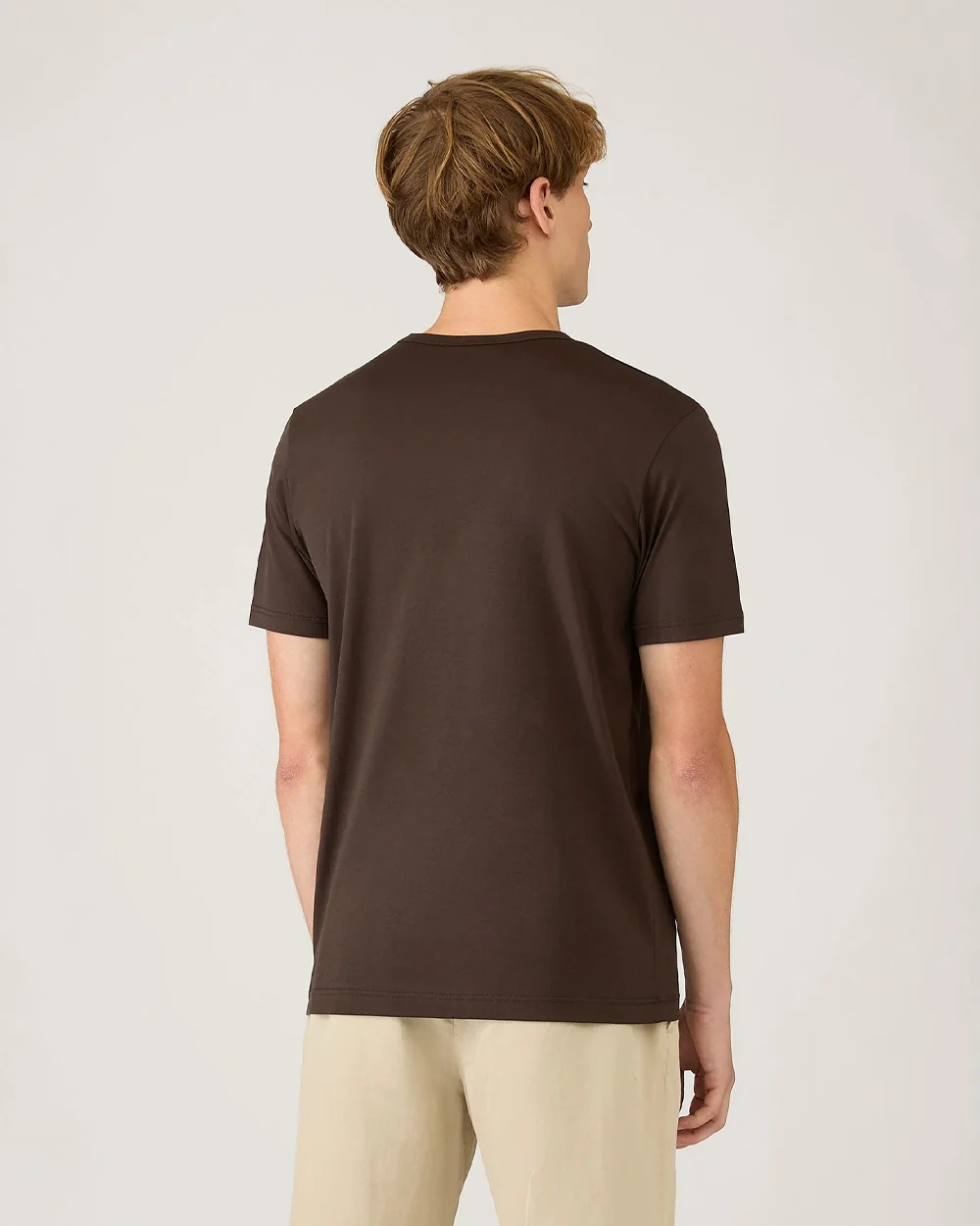 CLASSIC CREW NECK T SHIRT / DARK CHOCOLATE - Image 4