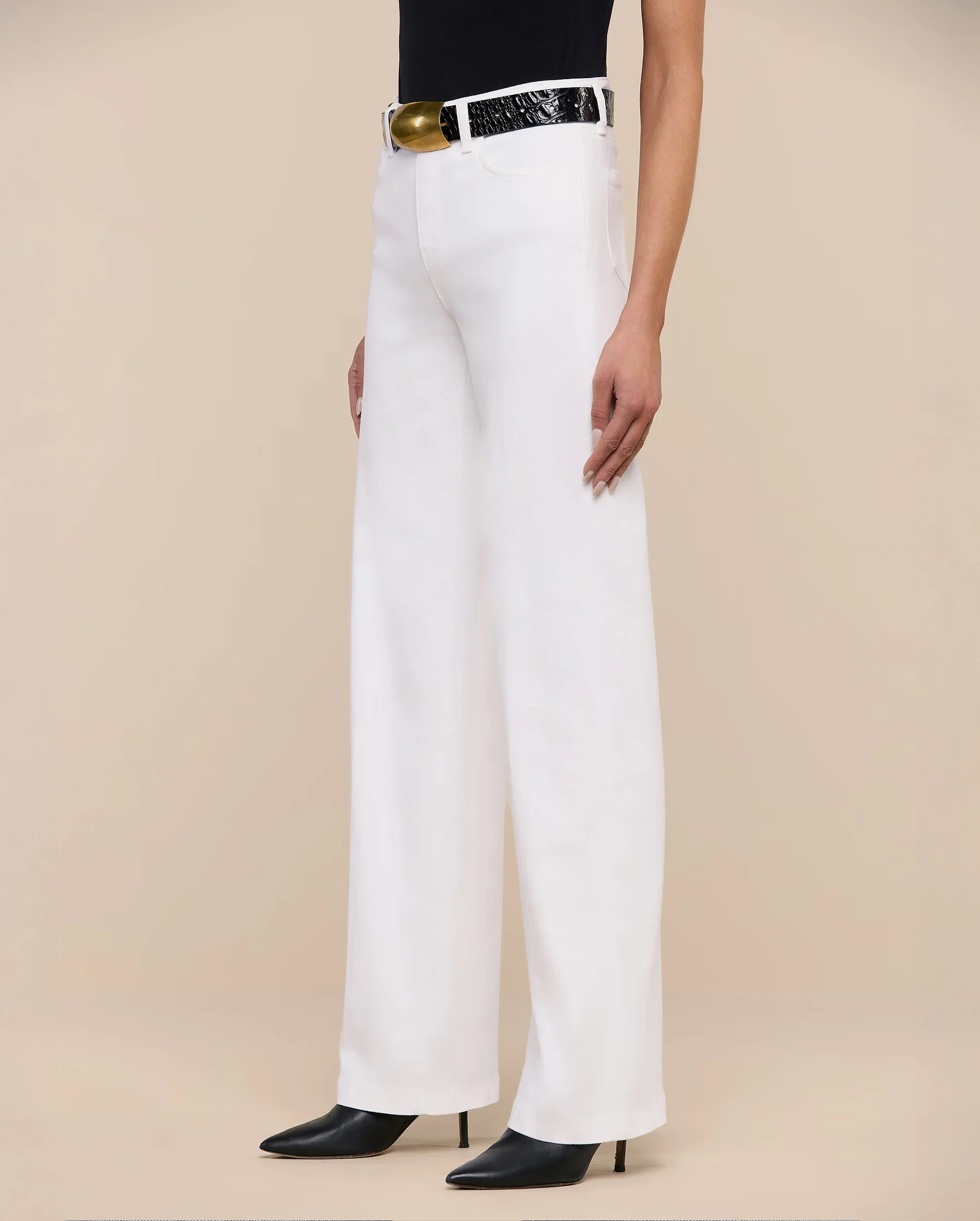 CLAYTON WIDE LEG JEAN / BLANC - Image 3