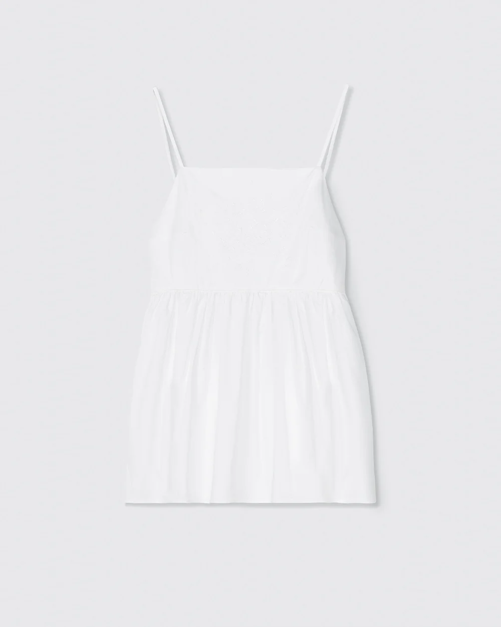 COTTON EMBROIDERED TOP / WHITE - Image 4