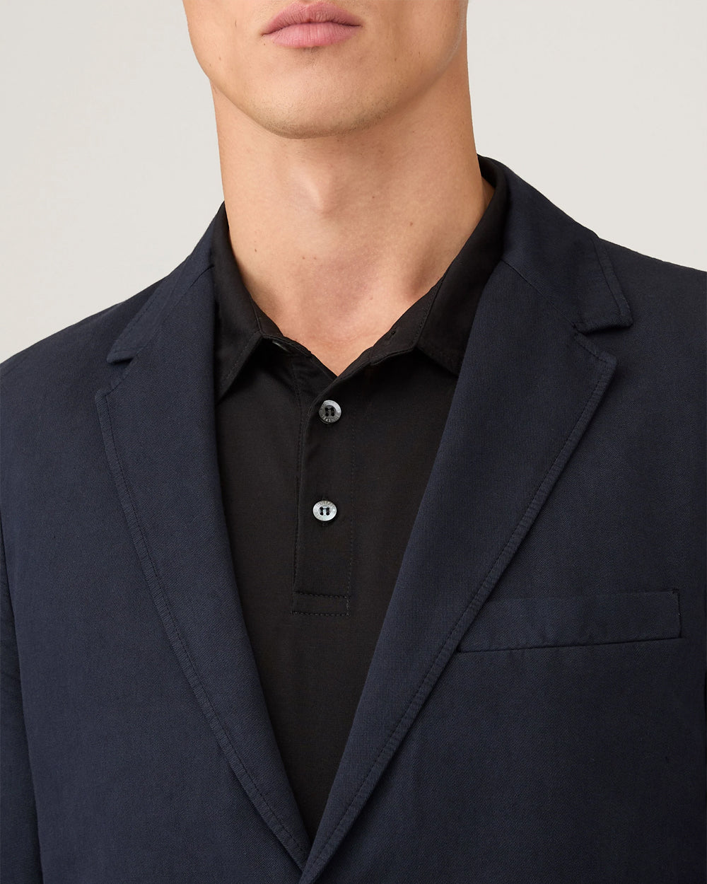 COTTON LINEN BLAZER / NAVY - Image 5