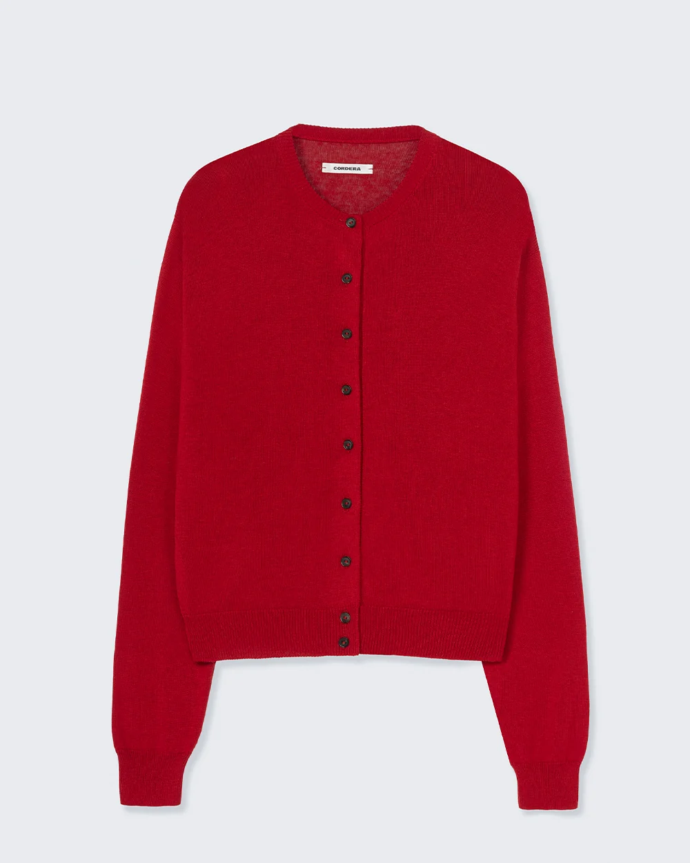 COTTON & SILK CARDIGAN / RED - Image 4
