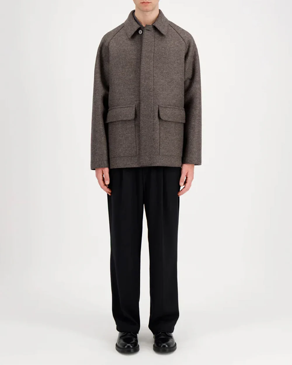 COUNTRY JACKET PRESSED WOOL / BROWN GREY - Image 3