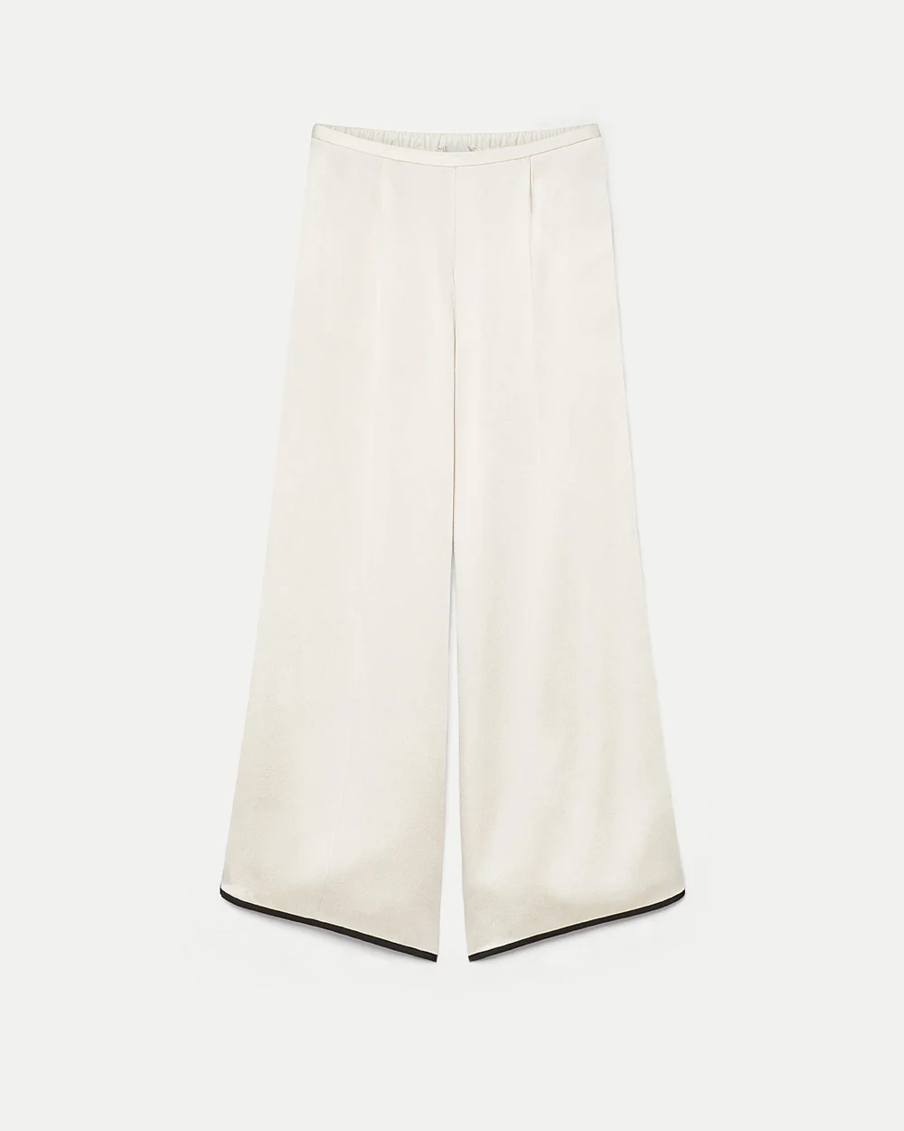 CROPPED SATIN TROUSERS / BEURRE - Image 5