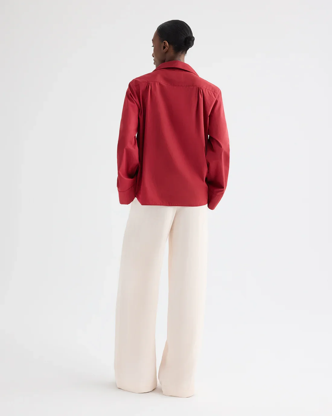 DEEP V RELAXED SHIRT / KARANDA RED - Image 5