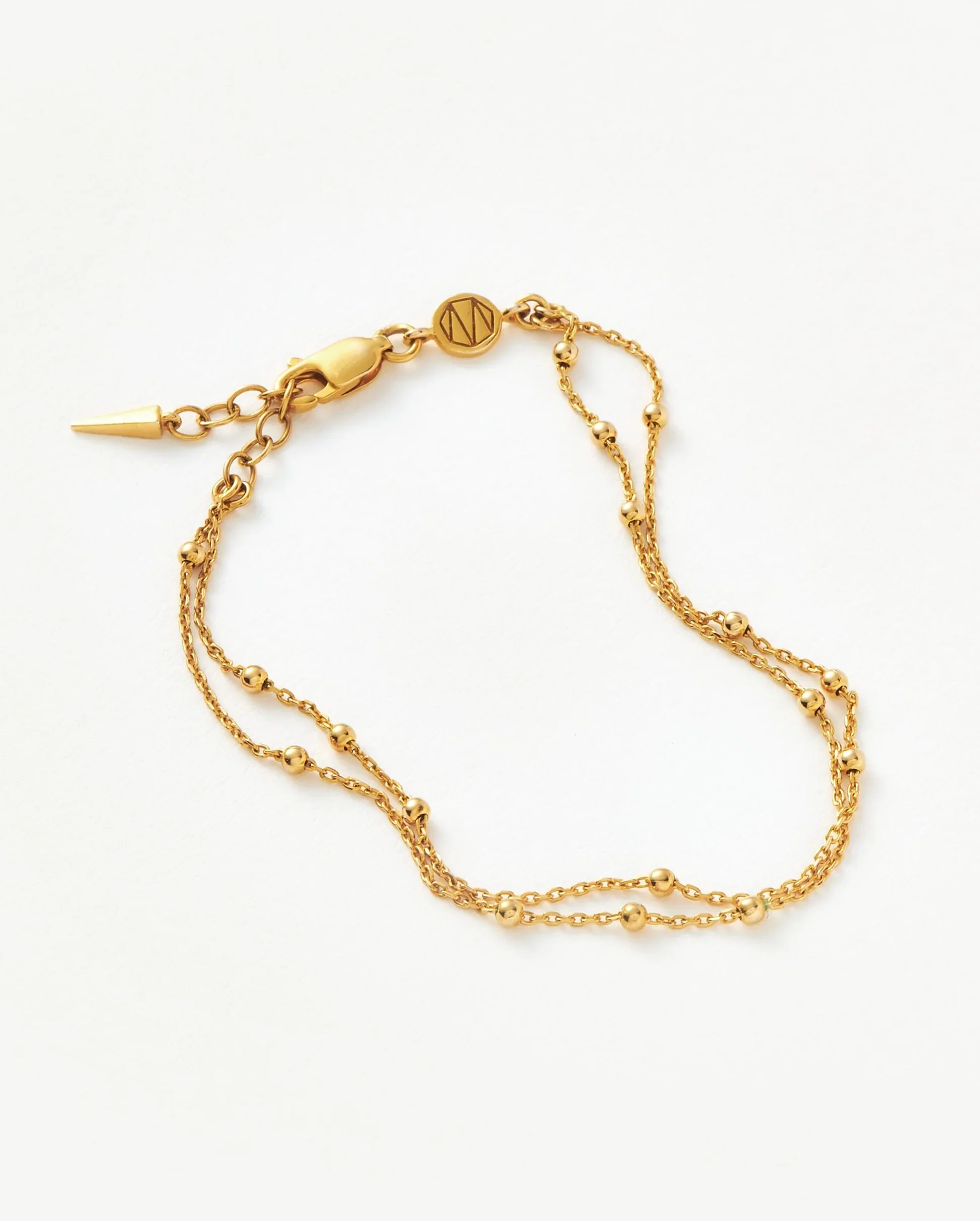 DOUBLE CHAIN BRACELET / GOLD - Image 5