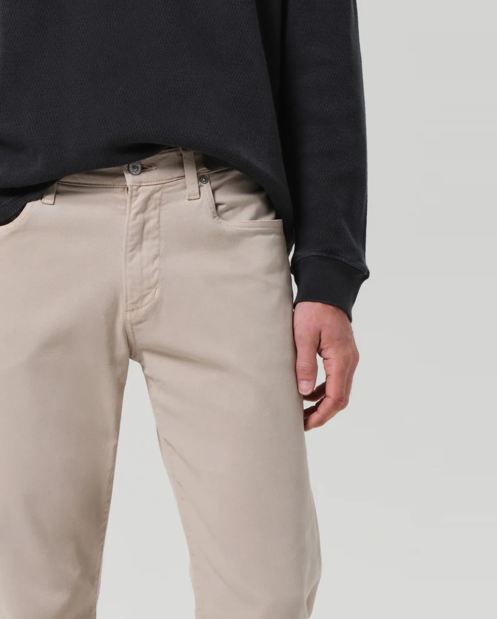 ELIJAH RELAXED STRAIGHT CASHMERE TOUCH / WHEAT - Image 5