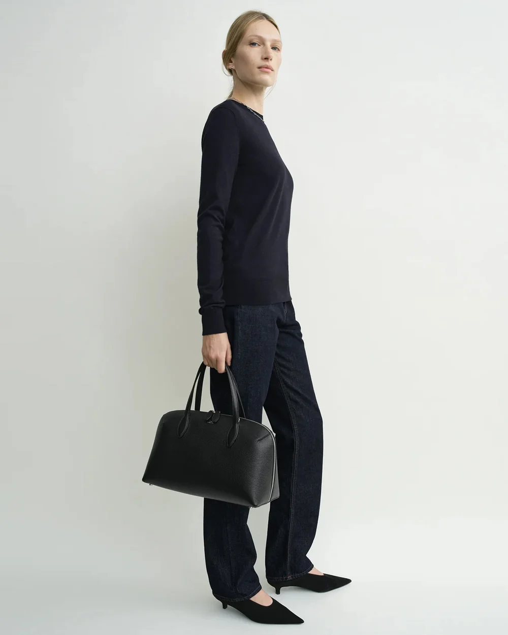 FINE CREW KNIT / MIDNIGHT - Image 2