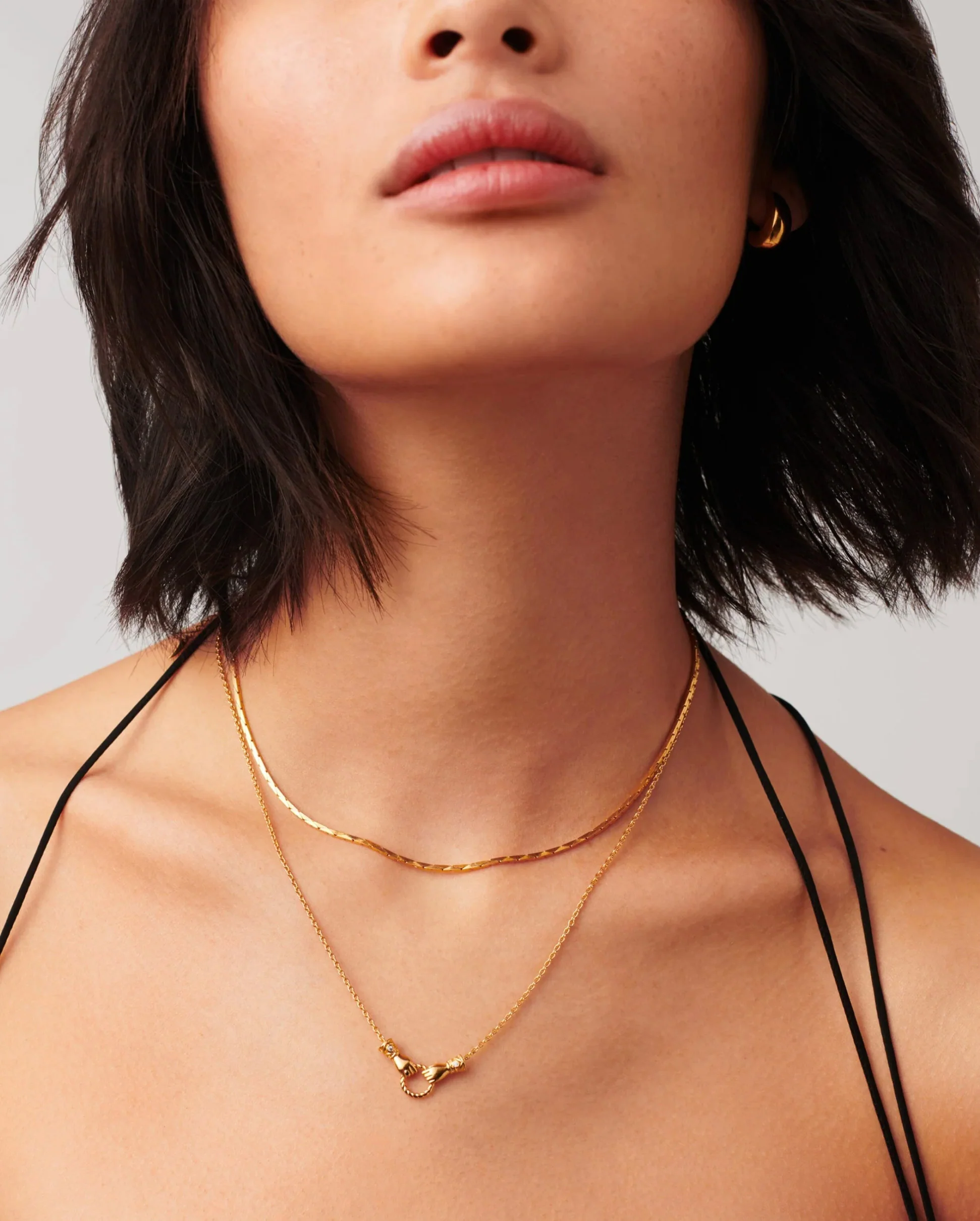 HARRIS REED IN GOOD HANDS MINI PENDANT SLIDER NECKLACE / GOLD - Image 2