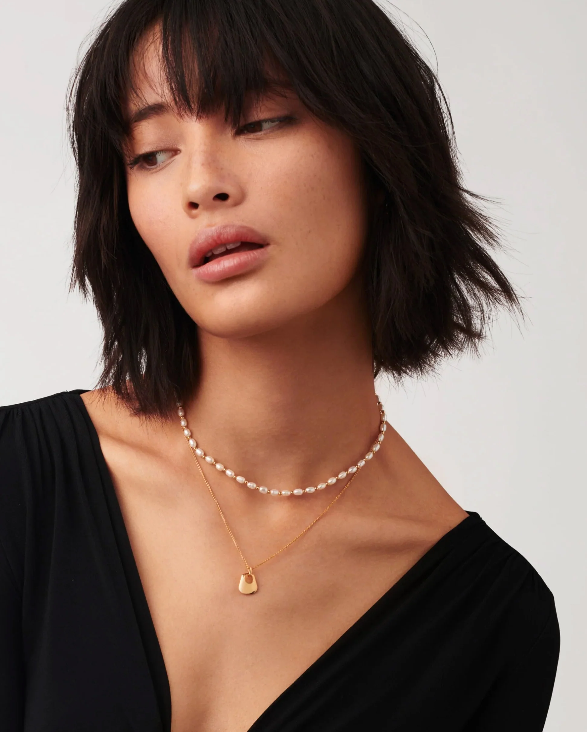 HERA RIDGE MINI PENDANT NECKLACE / GOLD - Image 3