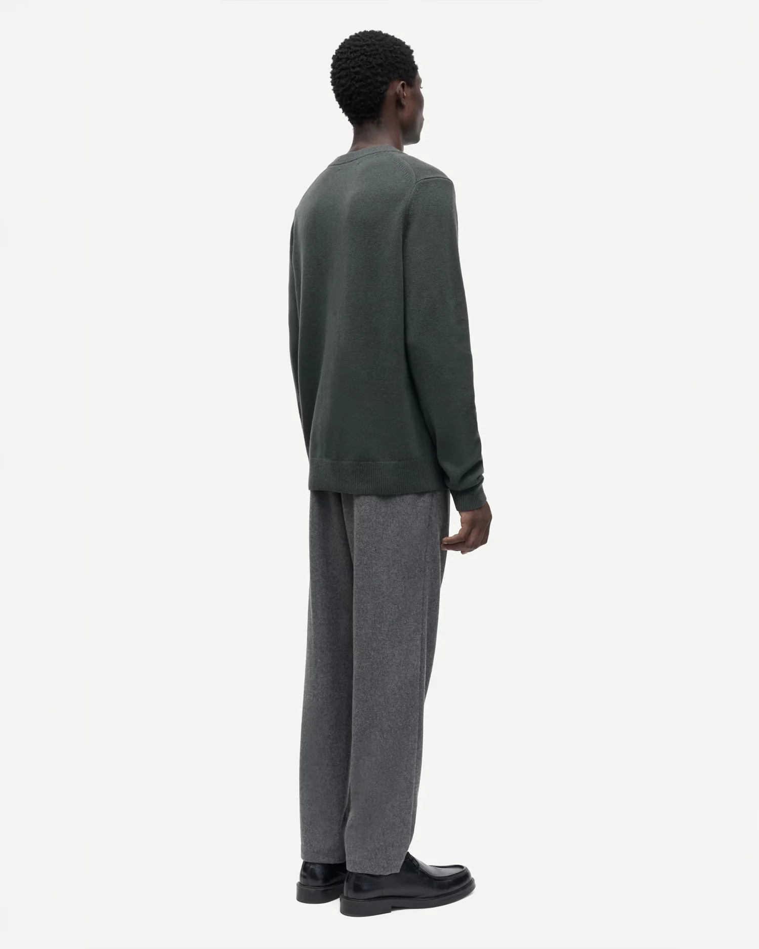 ISAK KNIT SWEATER 15010 / DARK EVERGREEN - Image 3