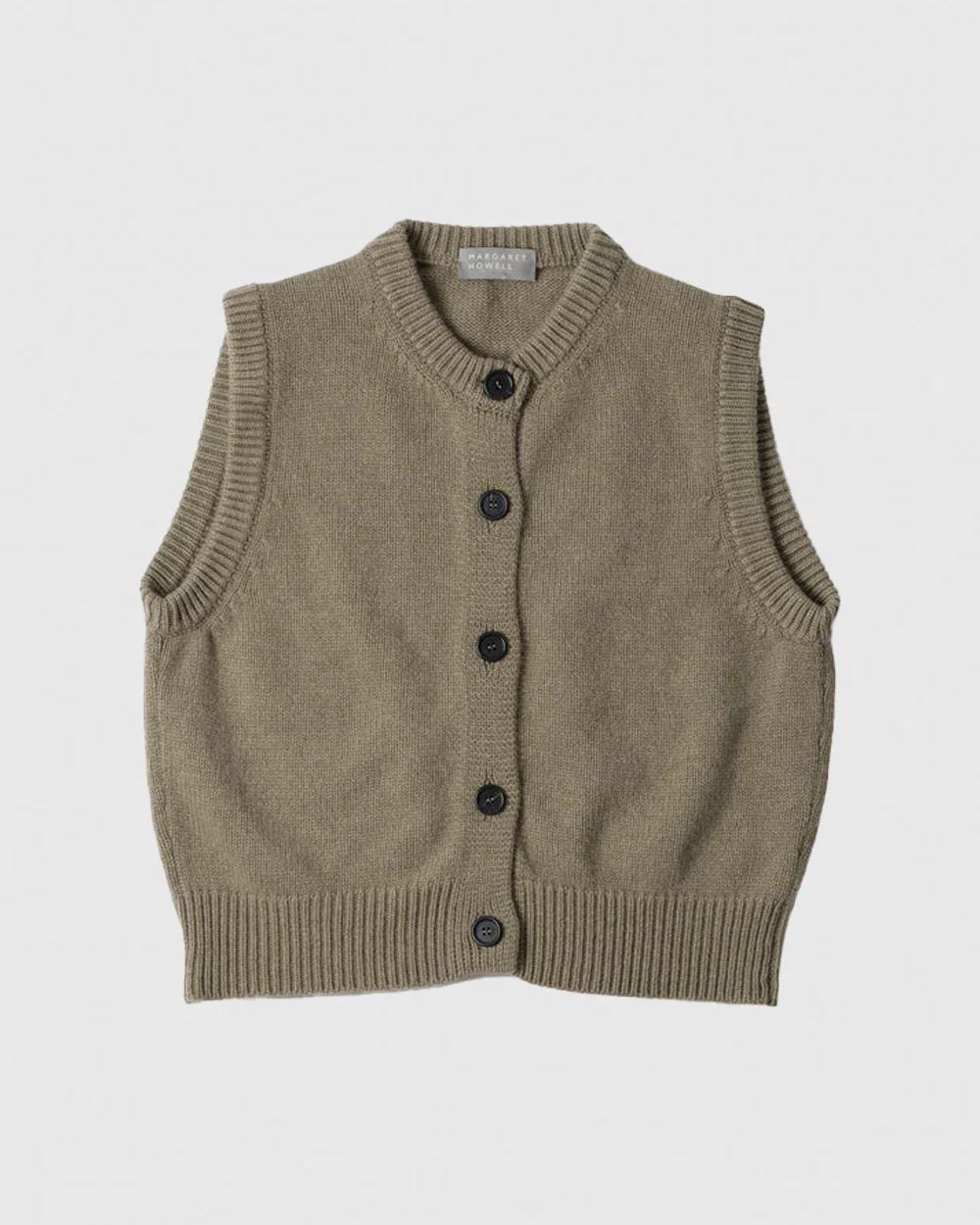 KNITTED GILET / LICHEN - Image 4