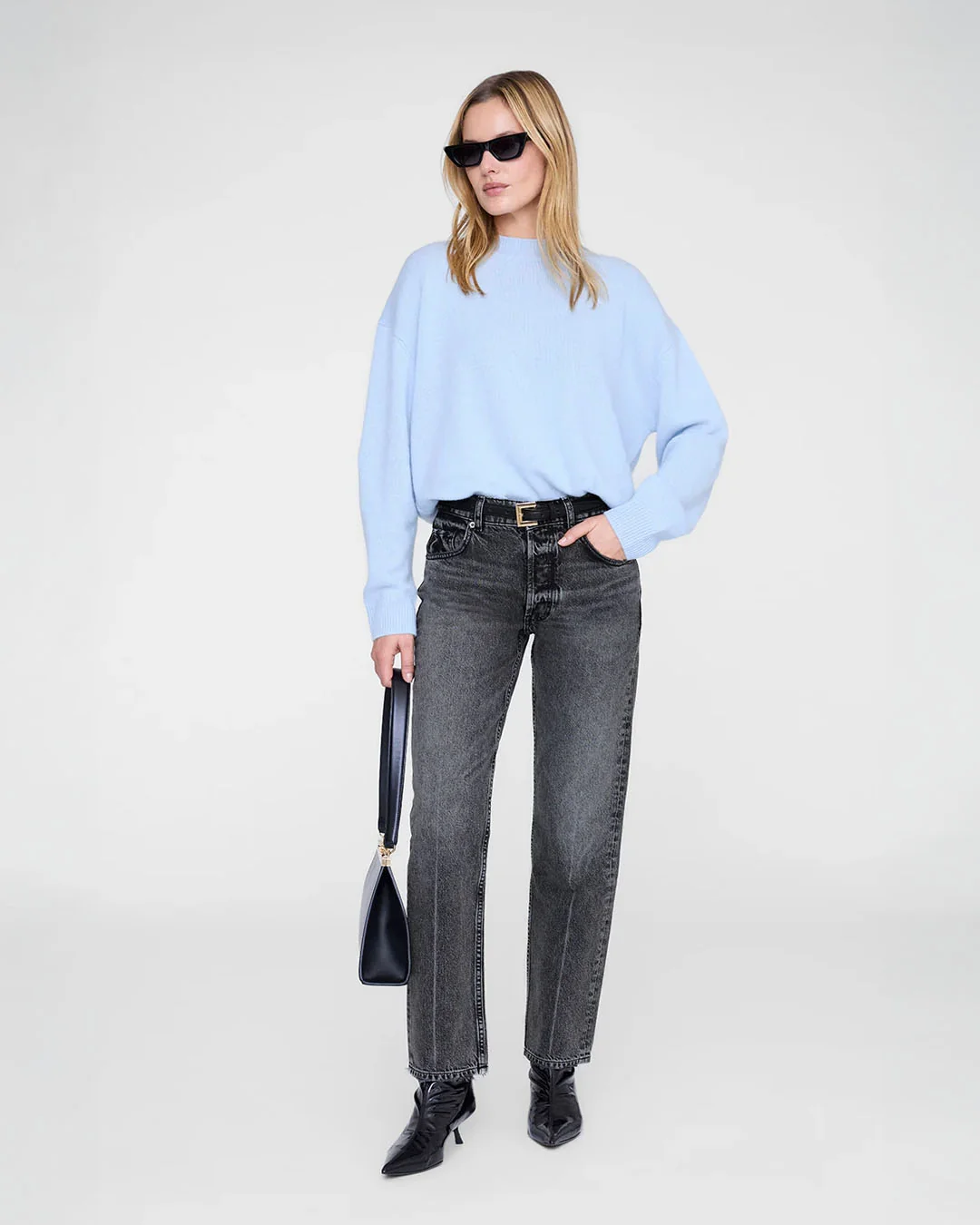 LEE CREW SWEATER / PALE BLUE