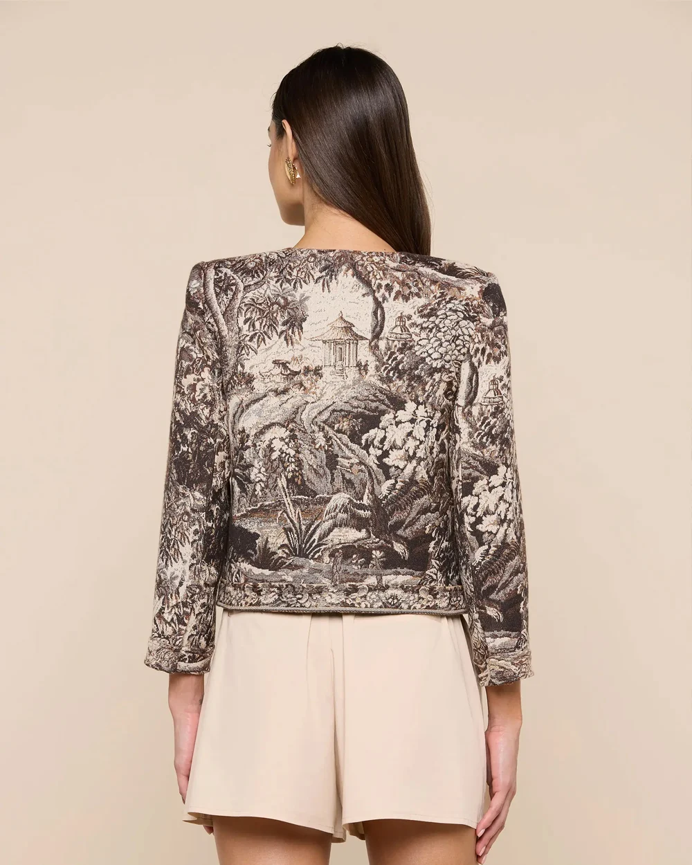 LIAN COLLARLESS JACKET / SCENIC TAPESTRY - Image 5