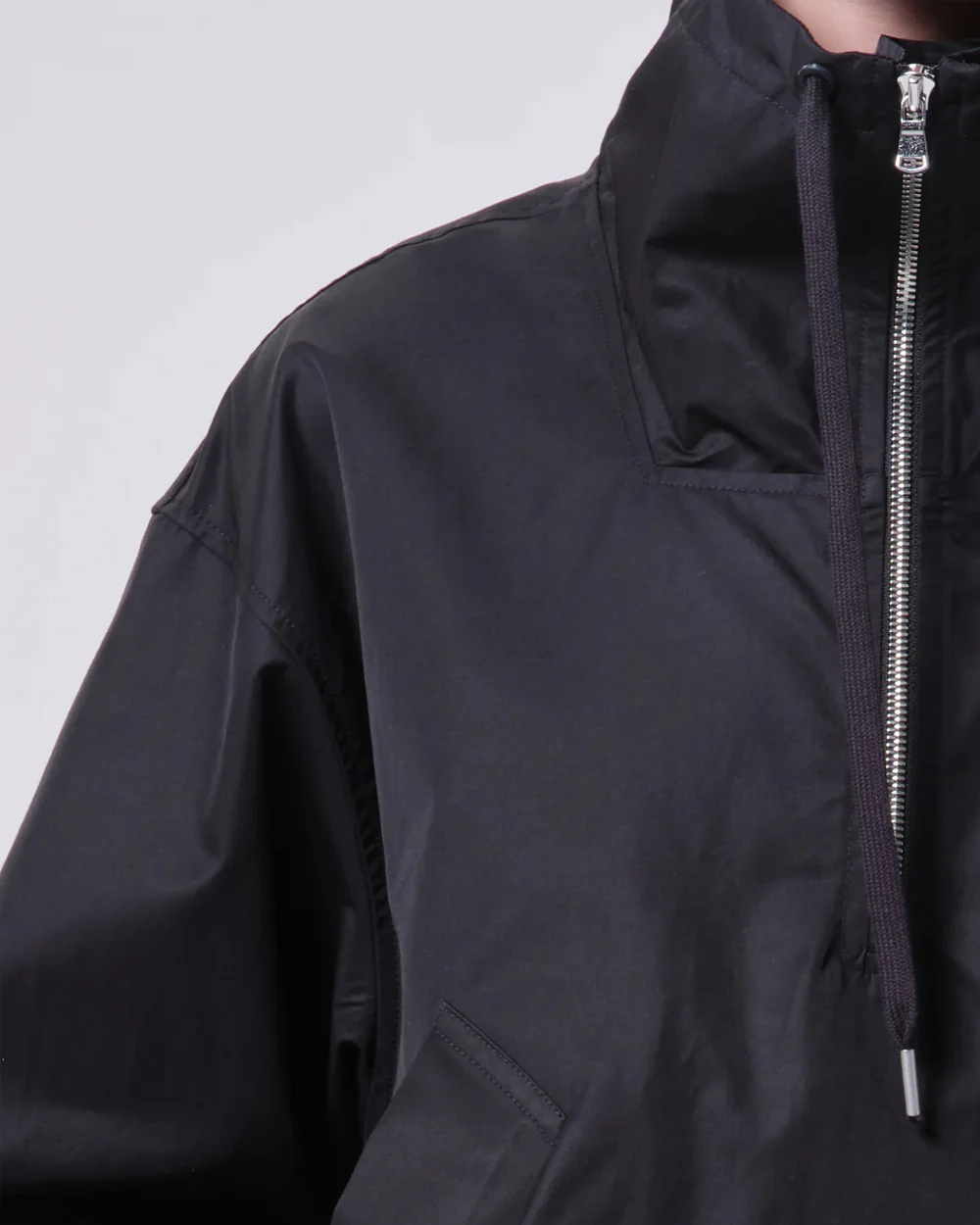 LYDIA NYLON POPOVER ANNORAK / BLACK - Image 5