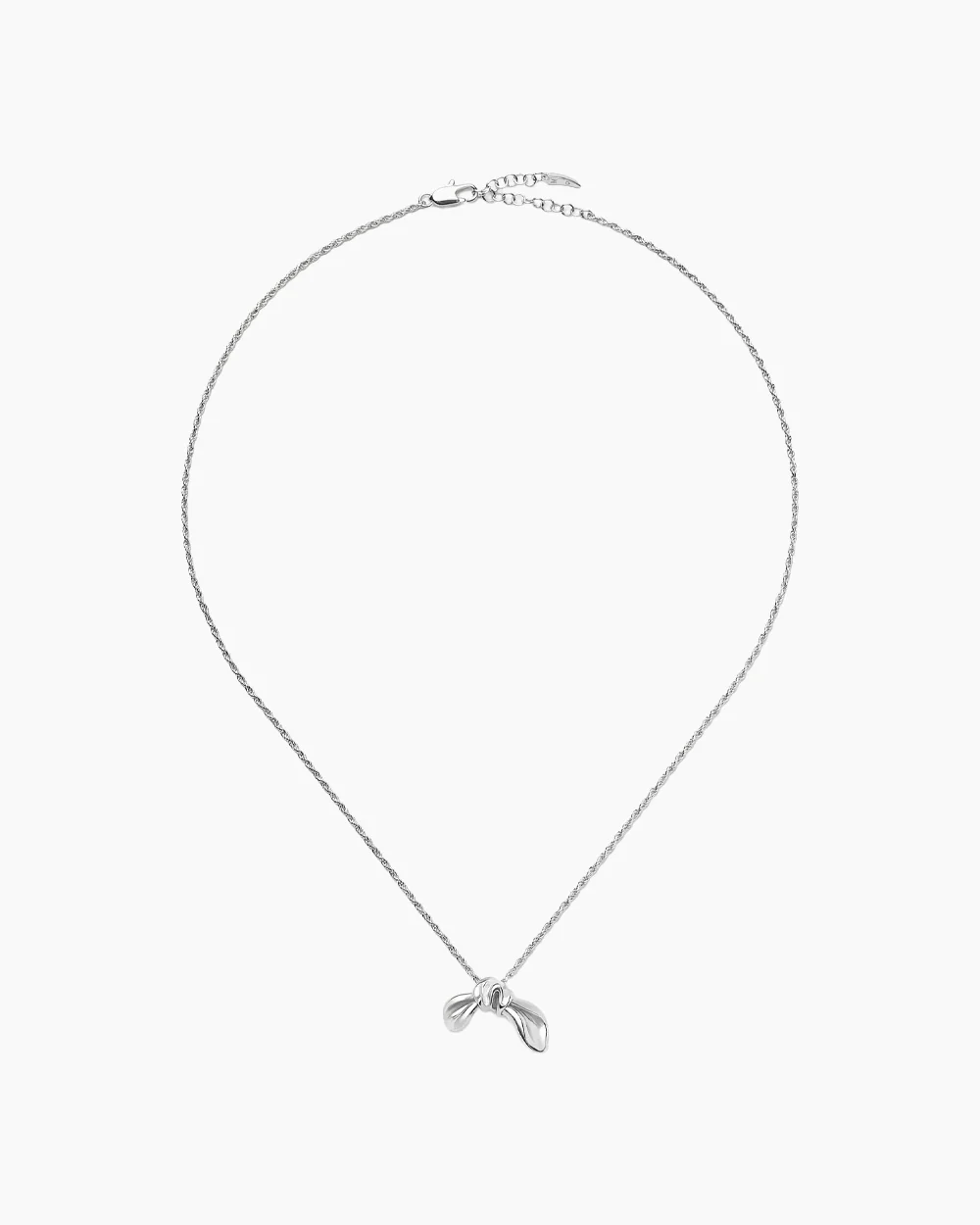 MARK GONG BOW PENDANT NECKLACE / SILVER