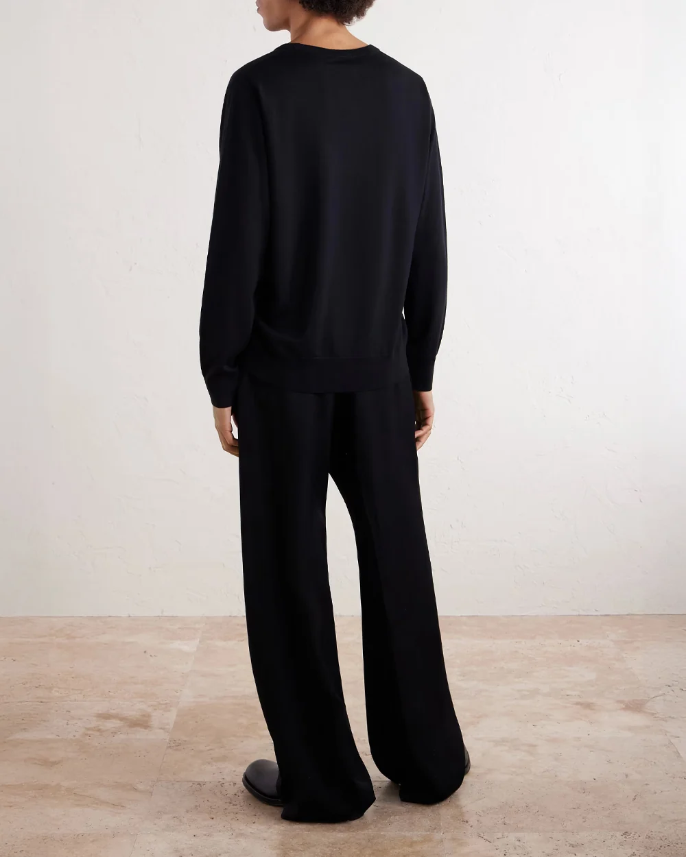 MERINO WOOL SWEATER 1700 / BLACK - Image 4
