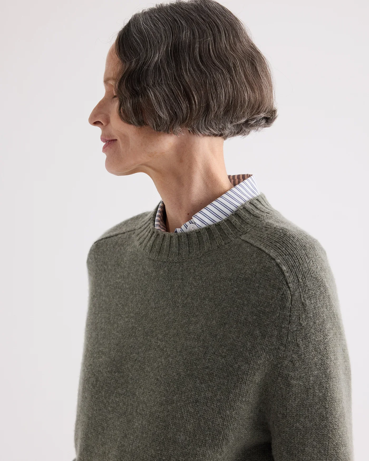 NEW JILL CREWNECK SWEATER / MOSS - Image 3