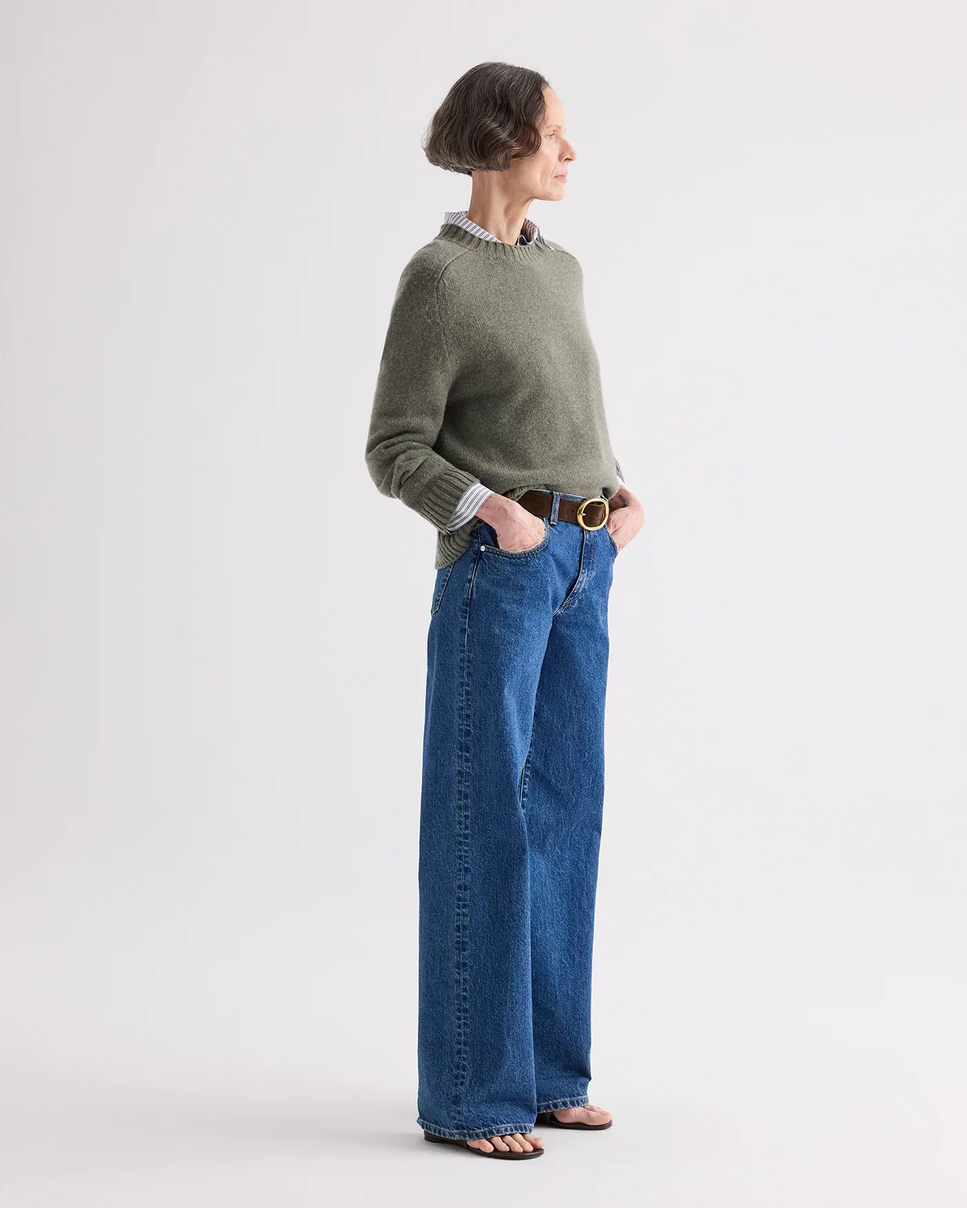 NEW JILL CREWNECK SWEATER / MOSS - Image 4