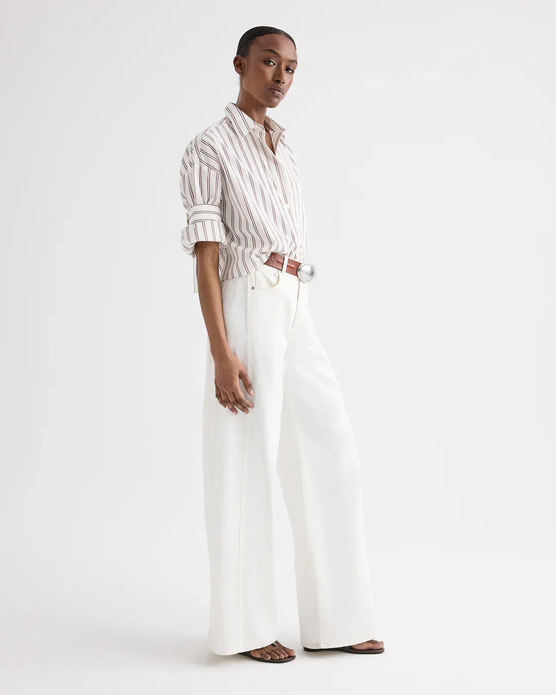 NEXT EX SHIRT / WHITE / WINE - Image 4