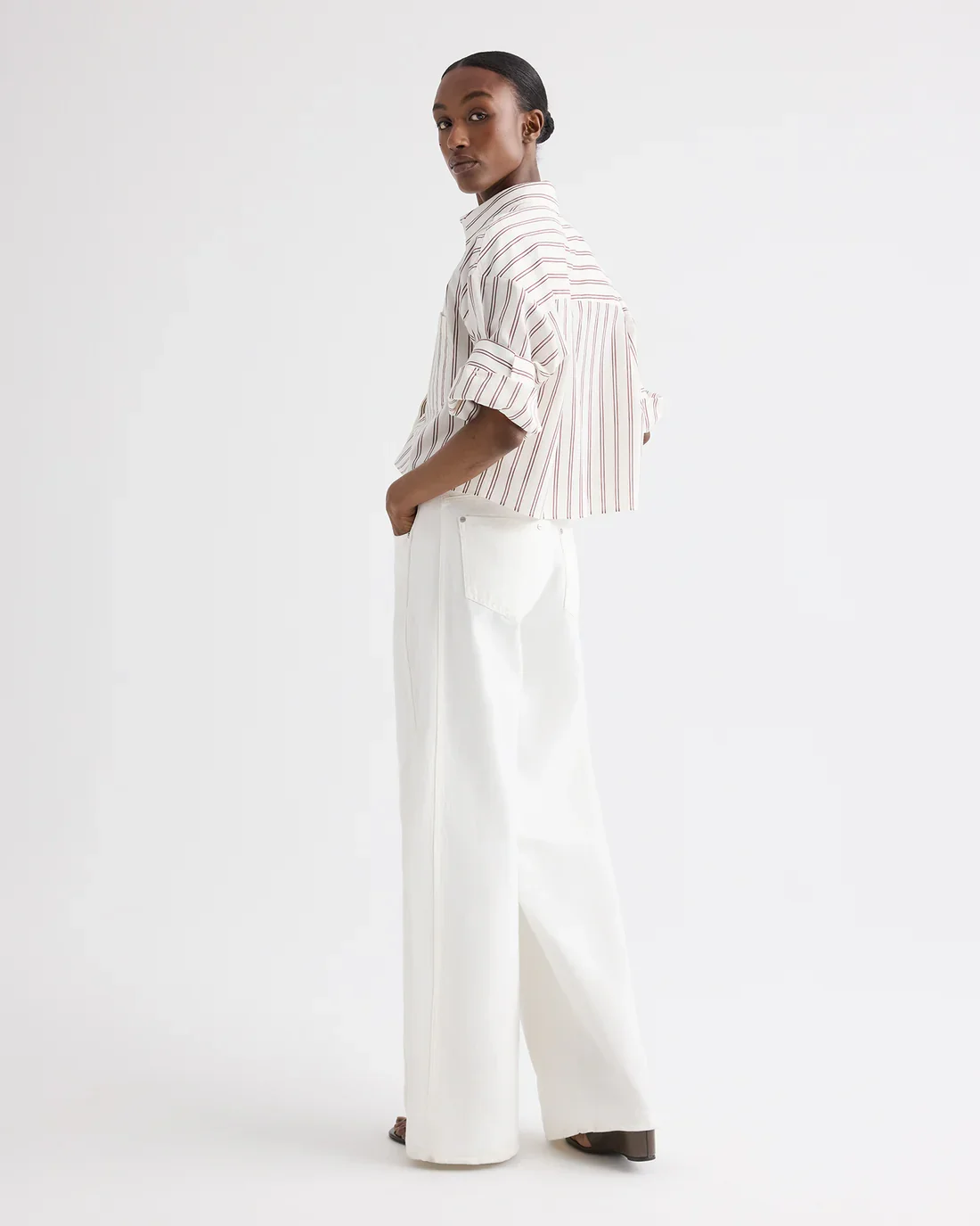 NEXT EX SHIRT / WHITE / WINE - Image 5