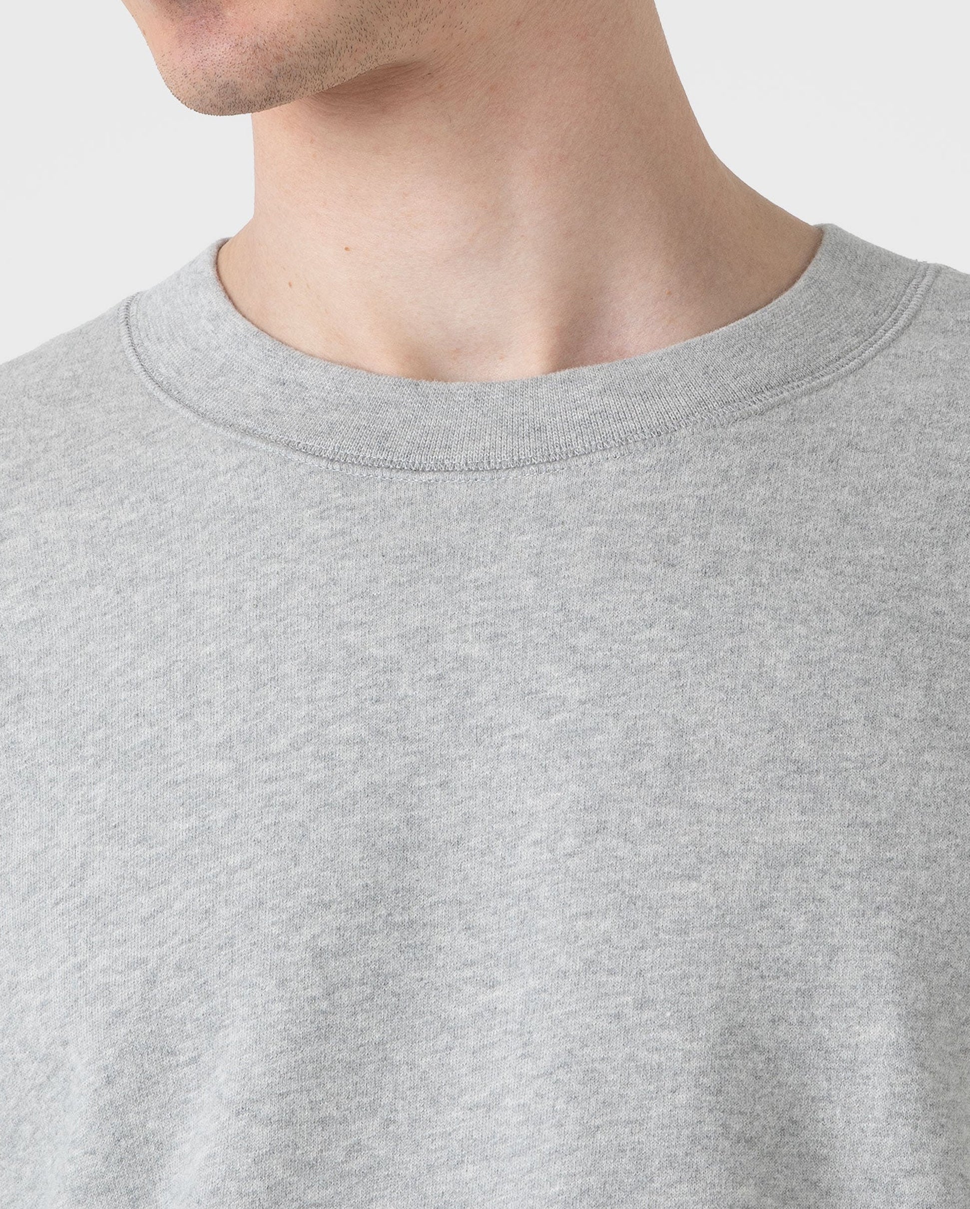 OVERSIZED LOOPBACK SWEATSHIRT / LIGHT GREY MELANGE - Image 3