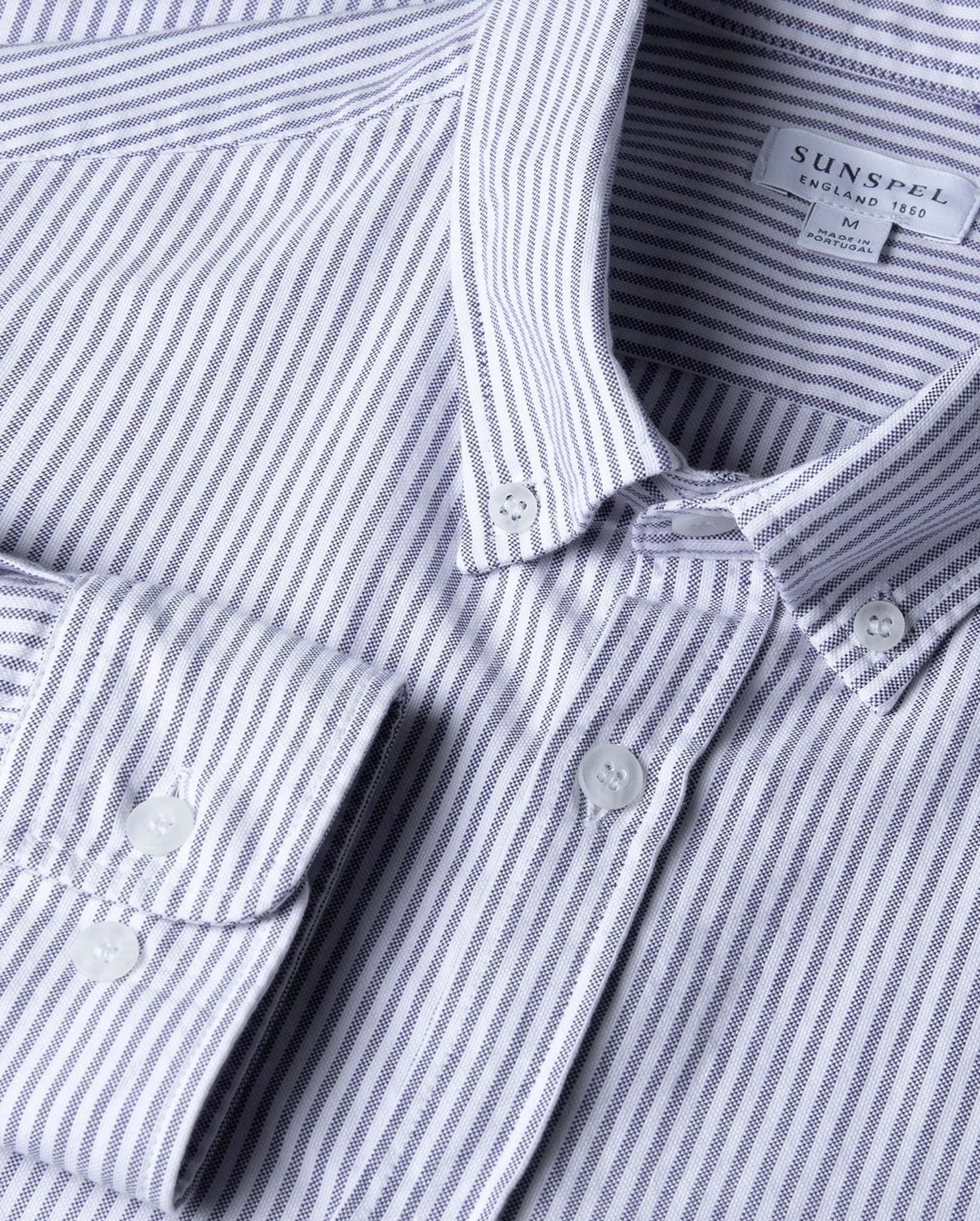 OXFORD STRIPE SHIRT / WHITE NAVY OXFORD STRIPE - Image 5