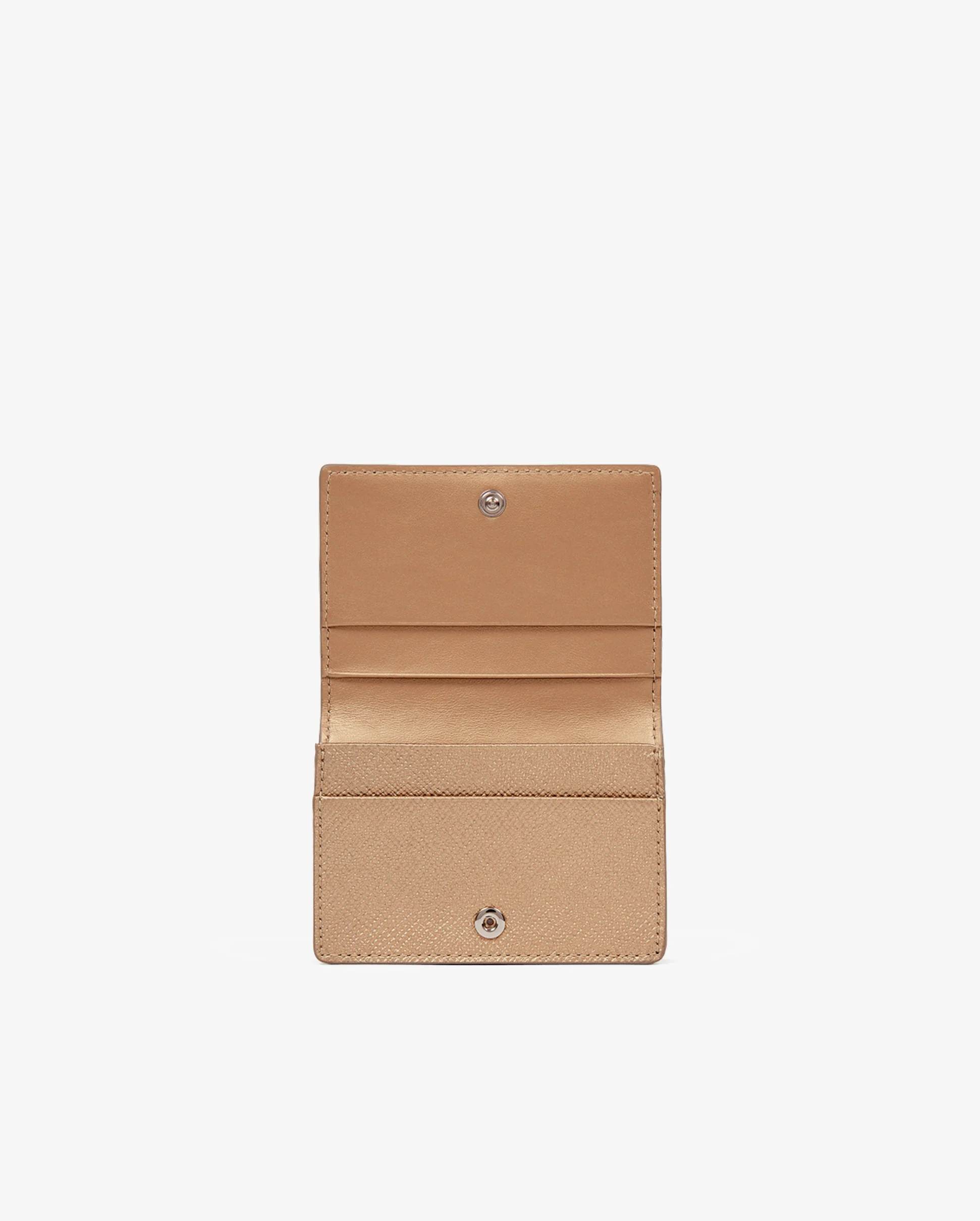 PANAMA FOLDED CARD CASE WITH SNAP CLOSURE / BRONZE - Image 2