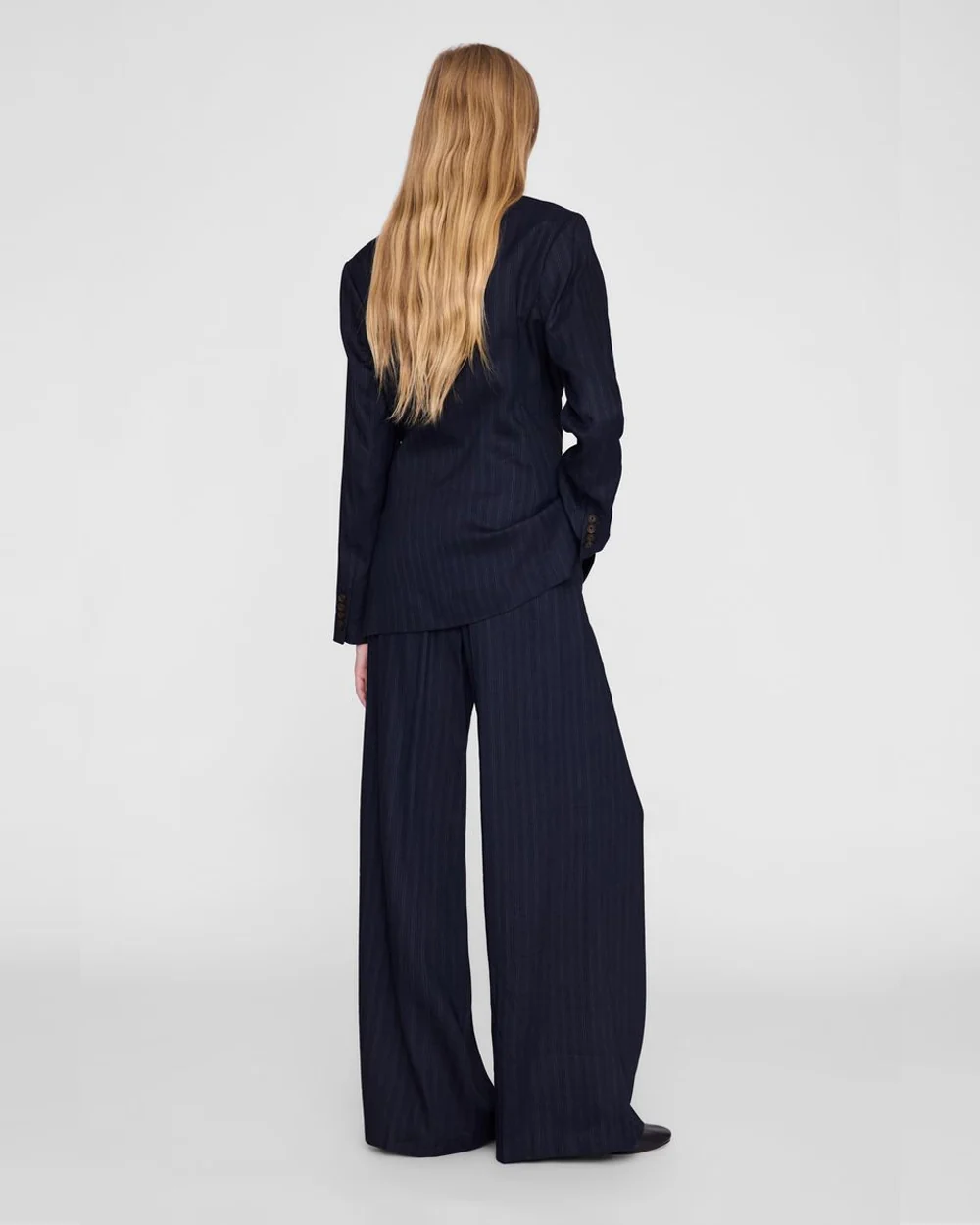 PAOLA TROUSER / NAVY PINSTRIPE - Image 2