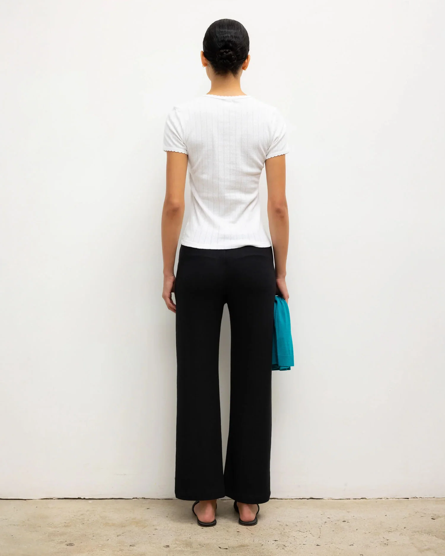POINTELLE SLIM FIT TEE / WHITE - Image 6