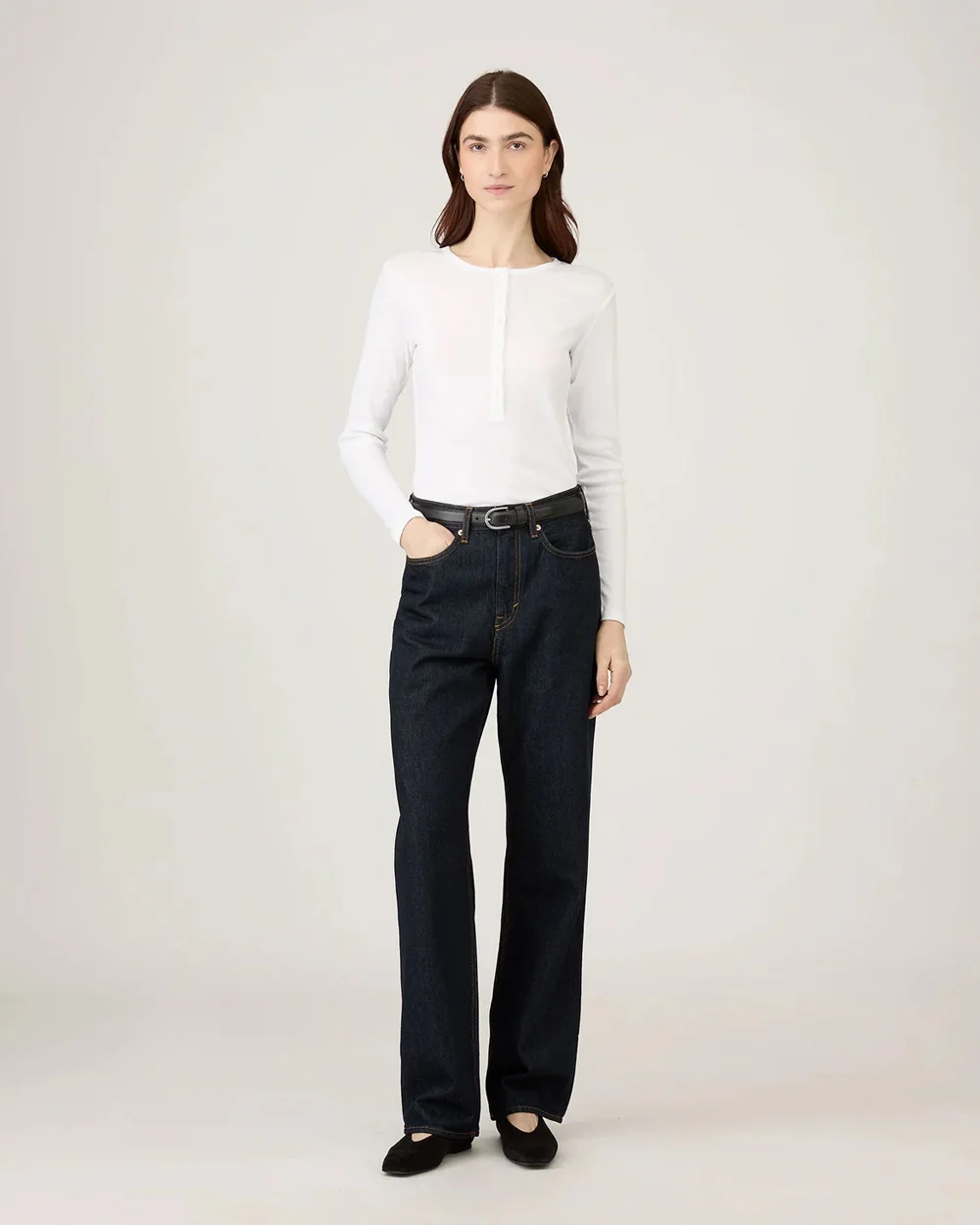 RIB HENLEY / WHITE - Image 2