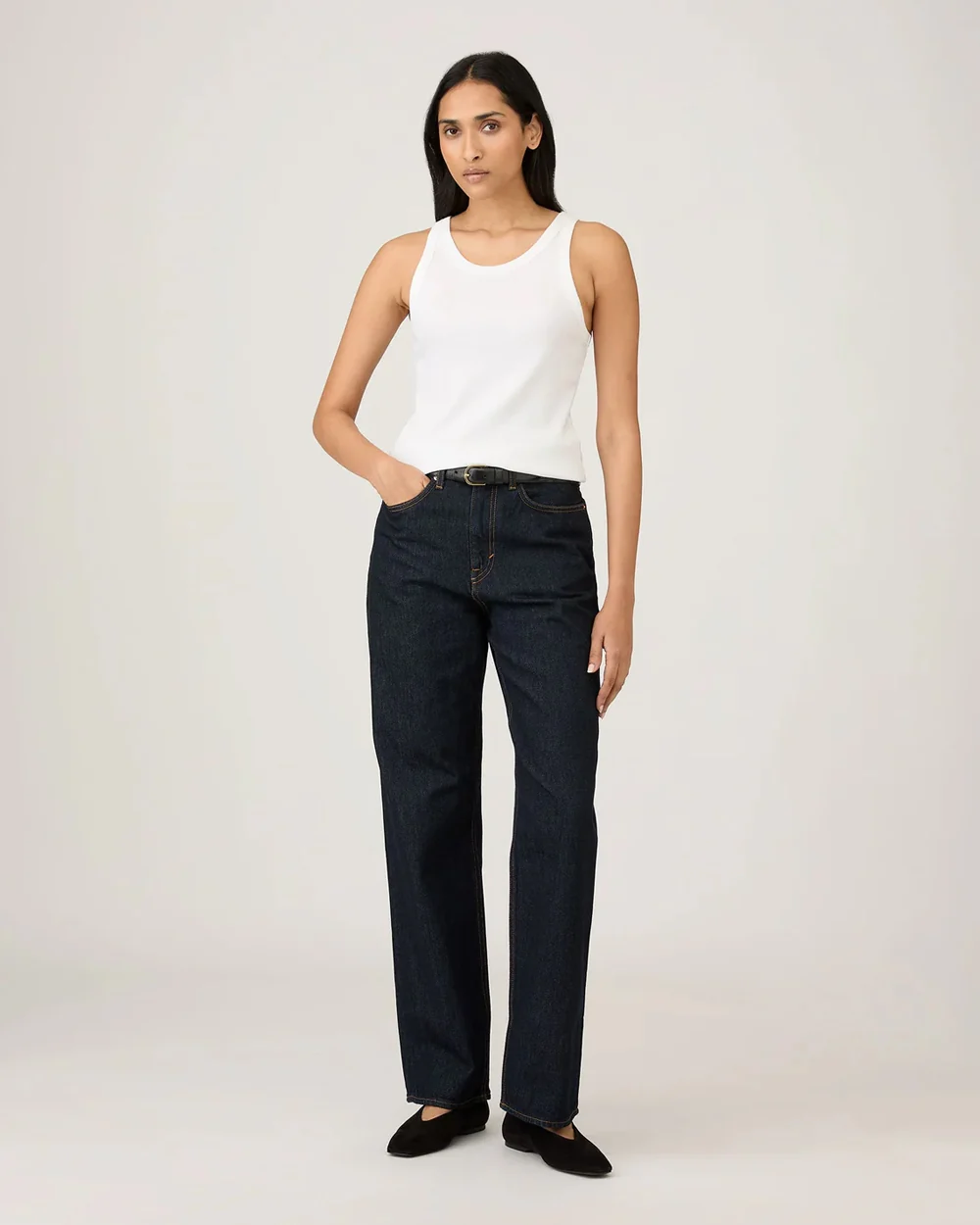 RIB VEST / WHITE - Image 2
