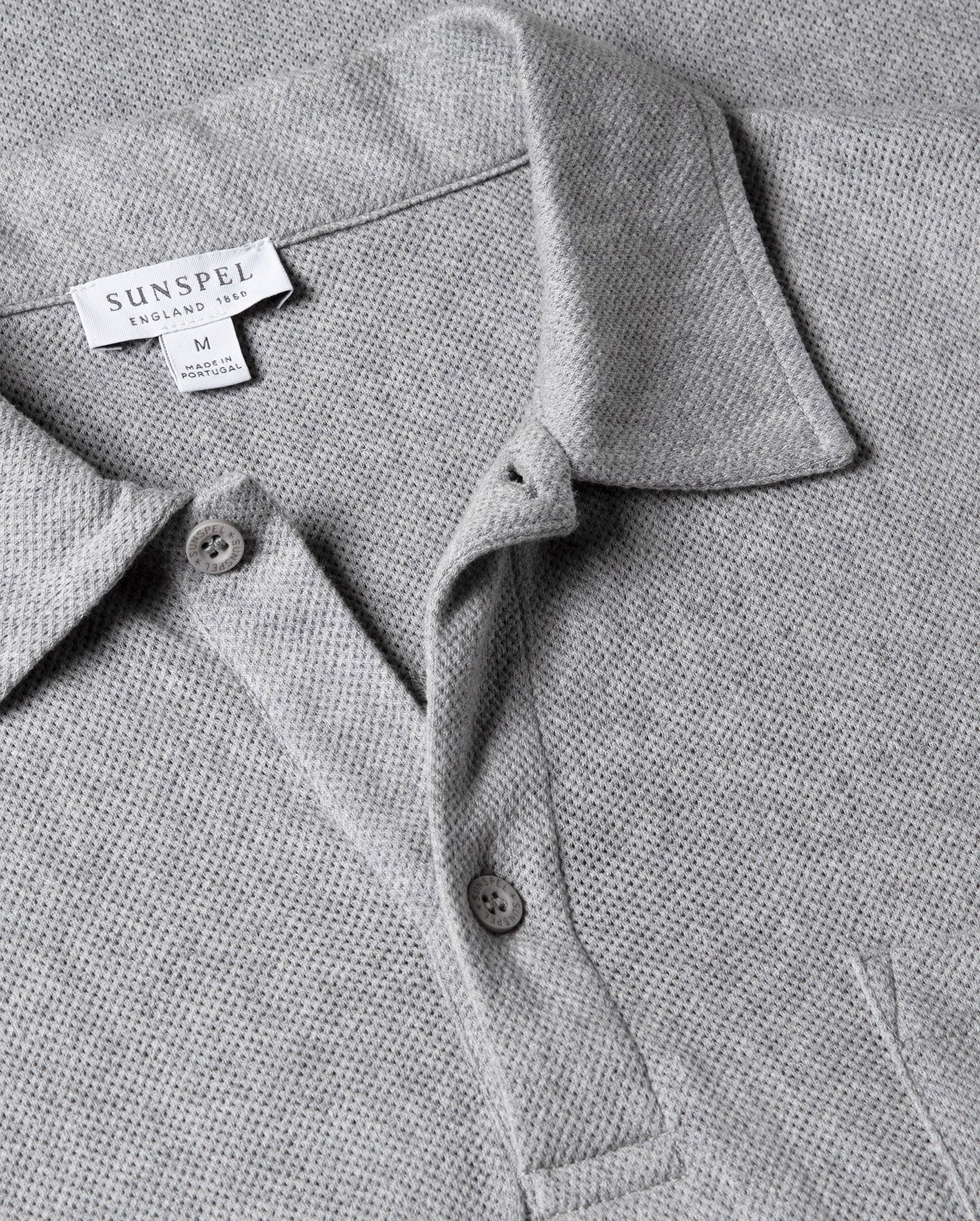 RIVIERA POLO SHIRT / GREY MELANGE - Image 5