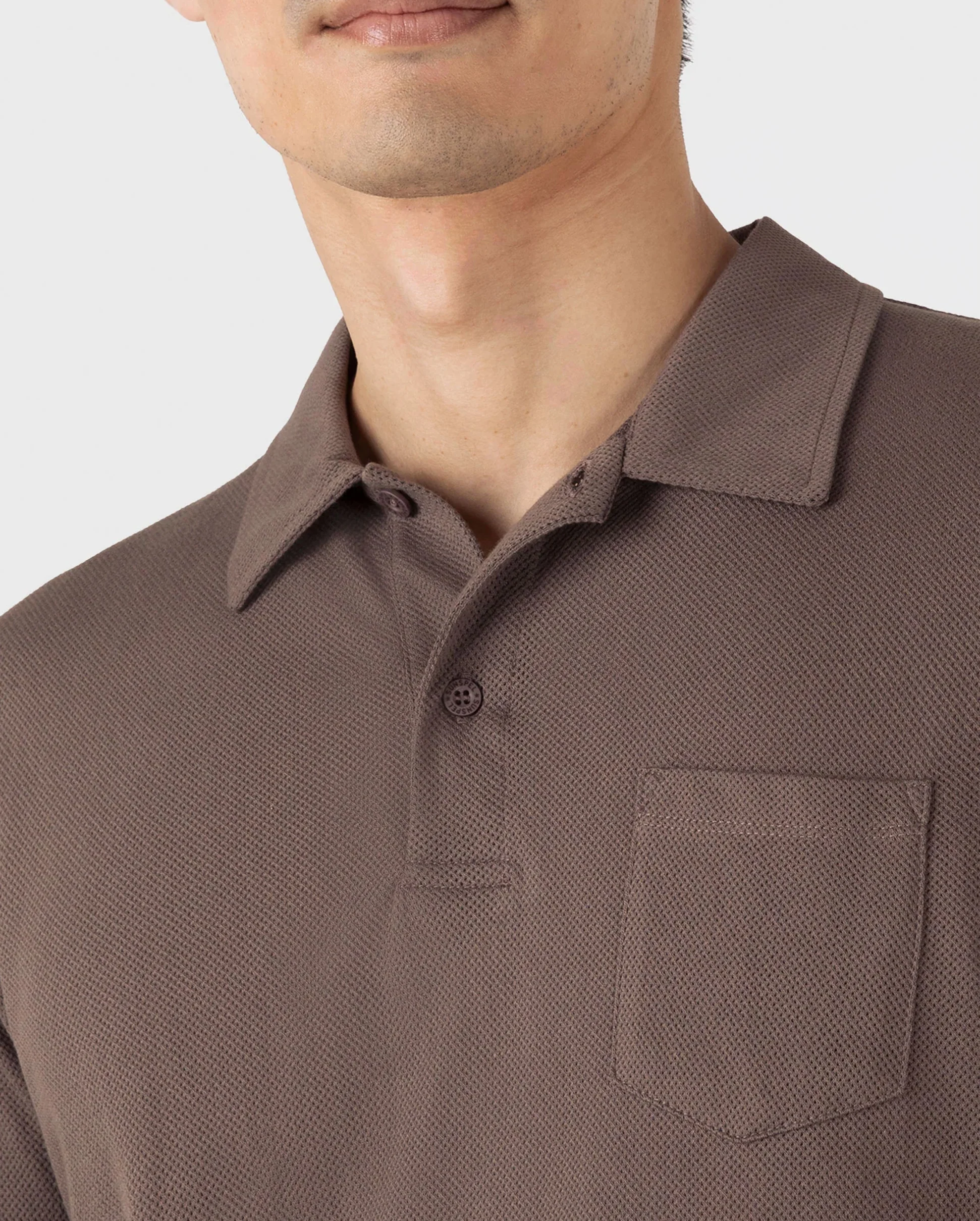 RIVIERA POLO SHIRT / WALNUT - Image 6