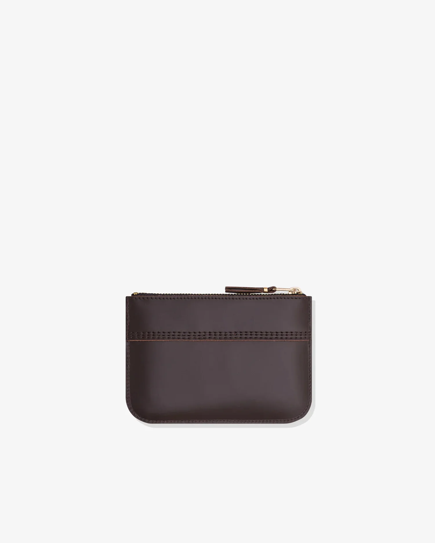 SA8100TS TRIPLE STITCH ZIP POUCH / BROWN - Image 2