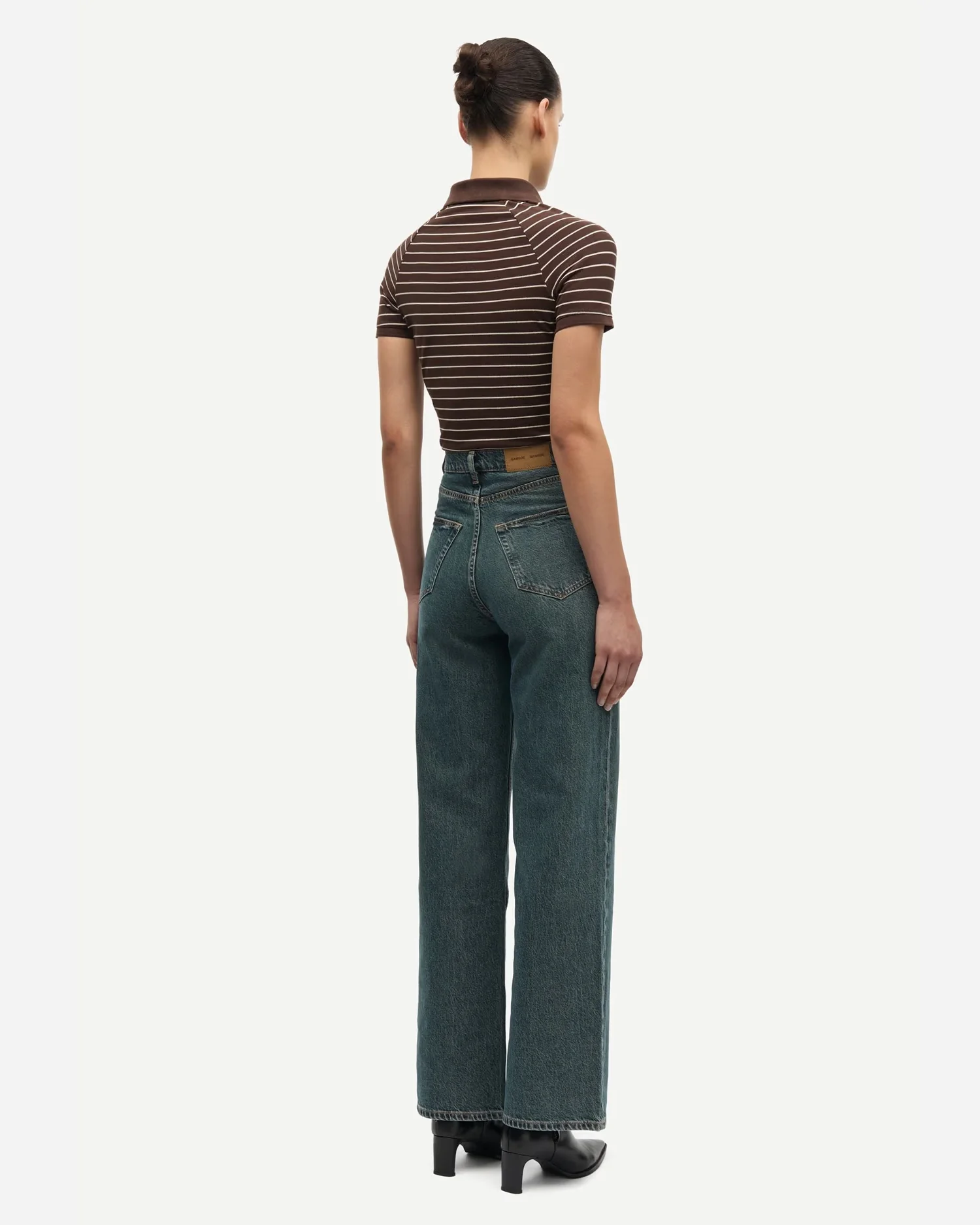 SAMIA SS POLO 15888 / COFFEE BROWN ST. - Image 5