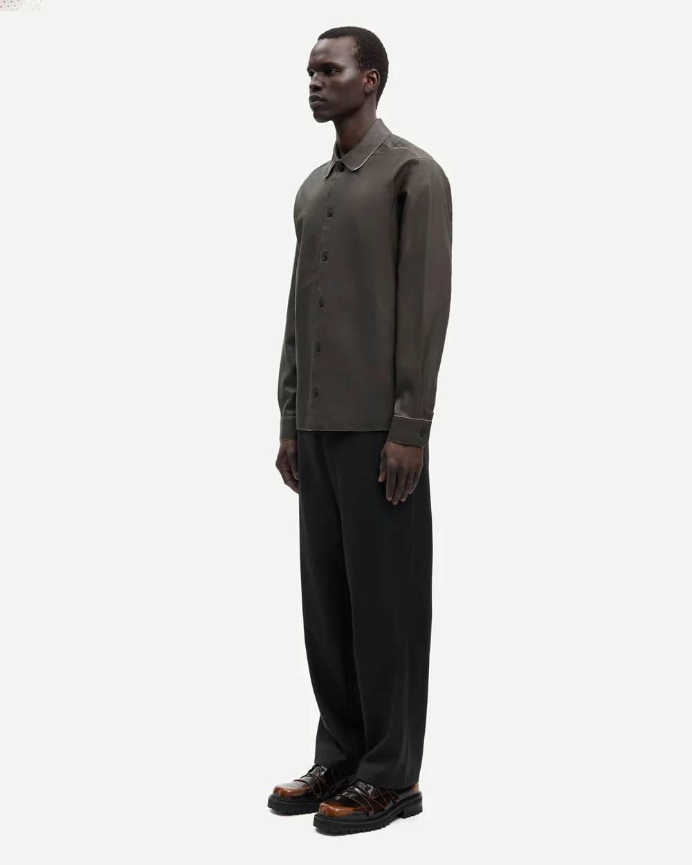 SANOAH FLEX TROUSERS 15969 / BLACK MEL. - Image 3