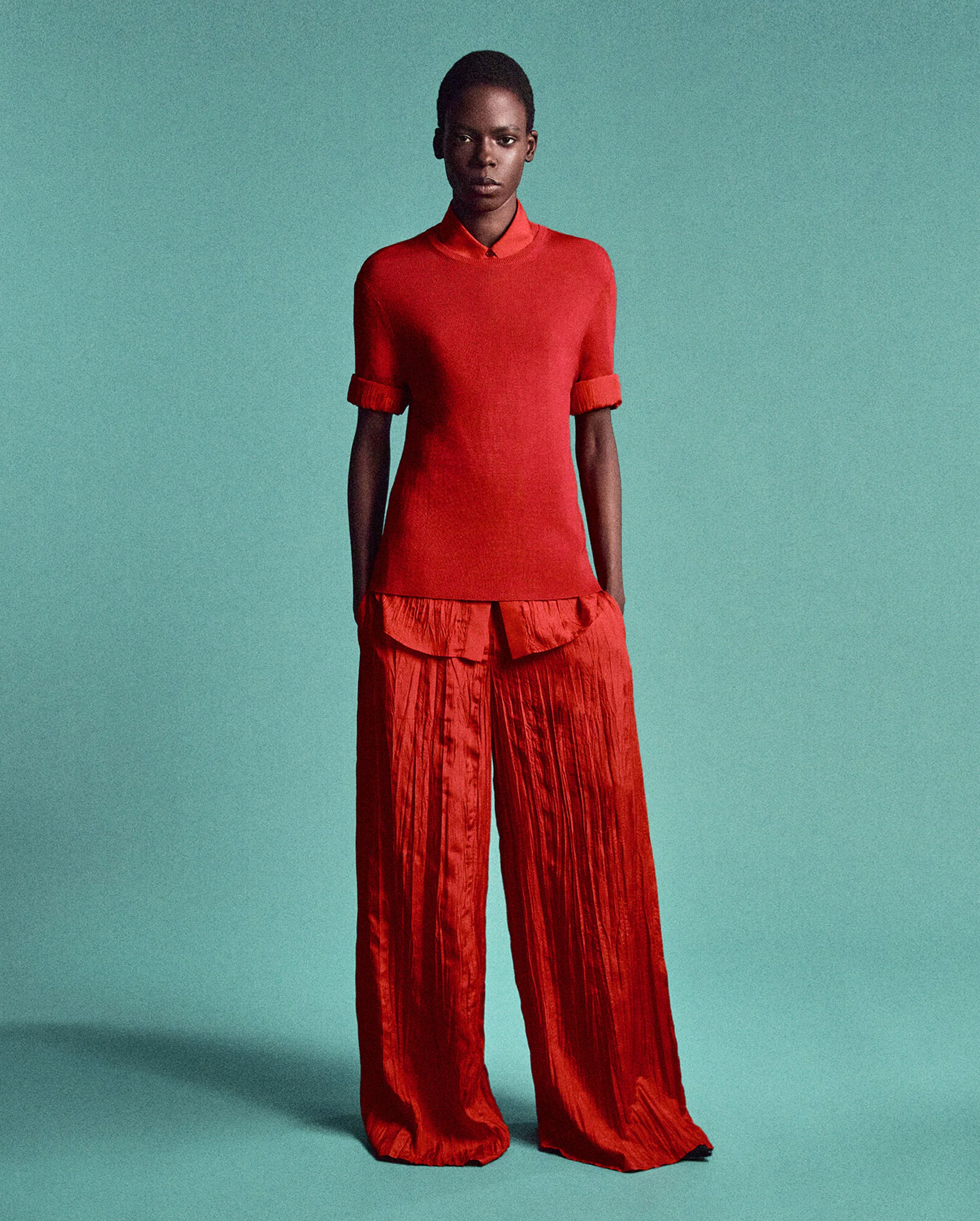 SATINY RIB TOP / CRIMSON - Image 9