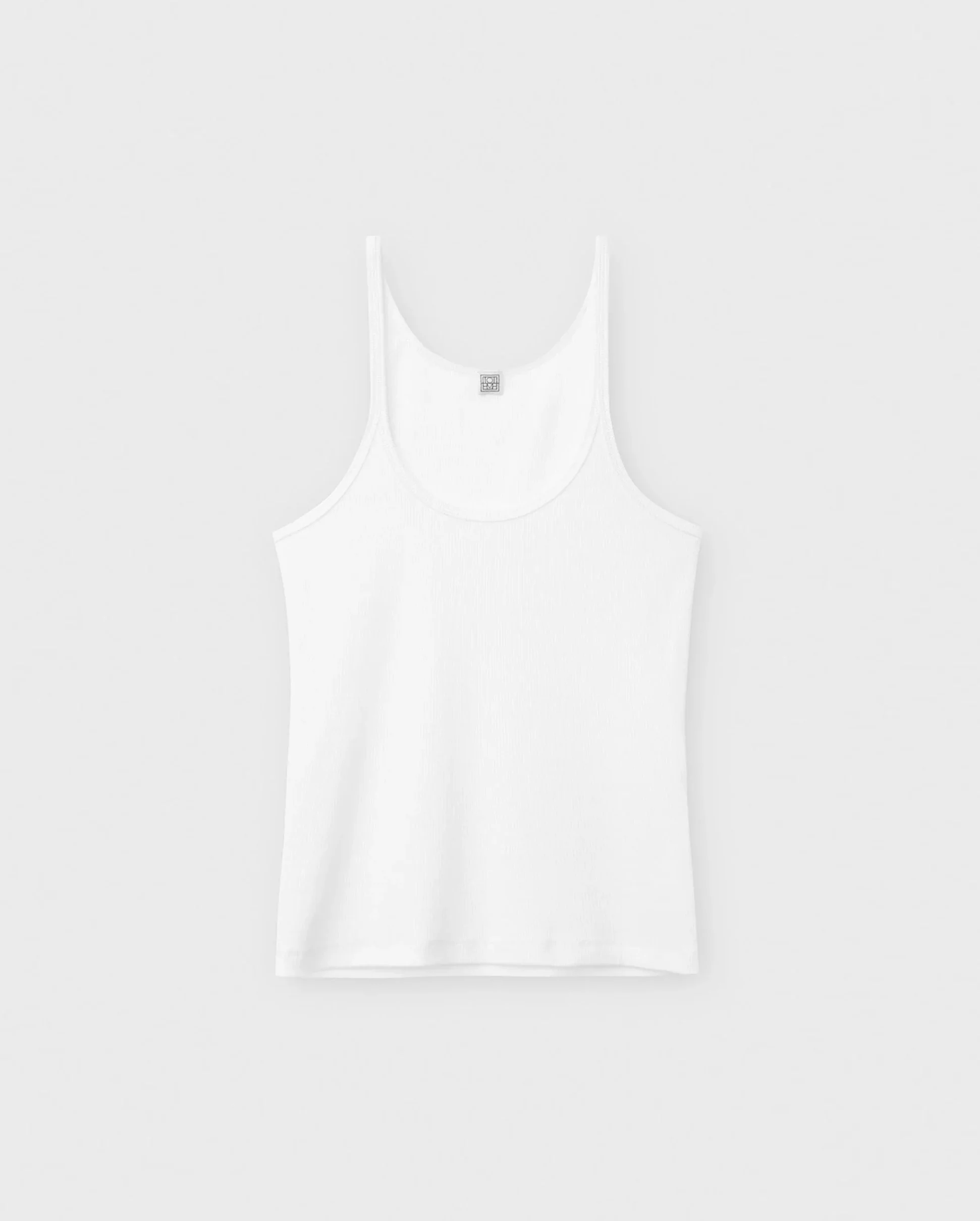 SCOOP NECK RIB TANK / WHITE - Image 6